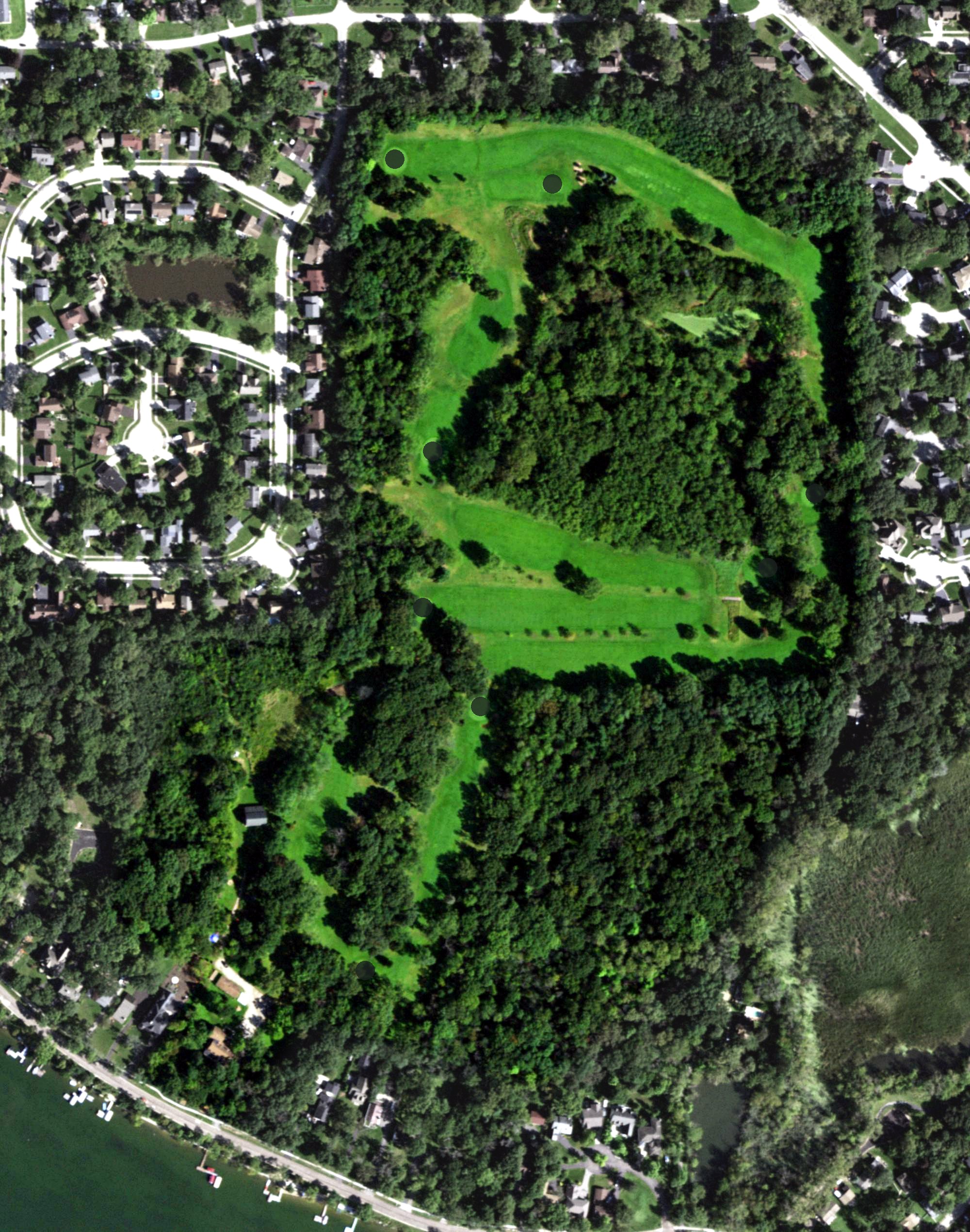 Aerial view of Lake Zurich Golf Club, IL