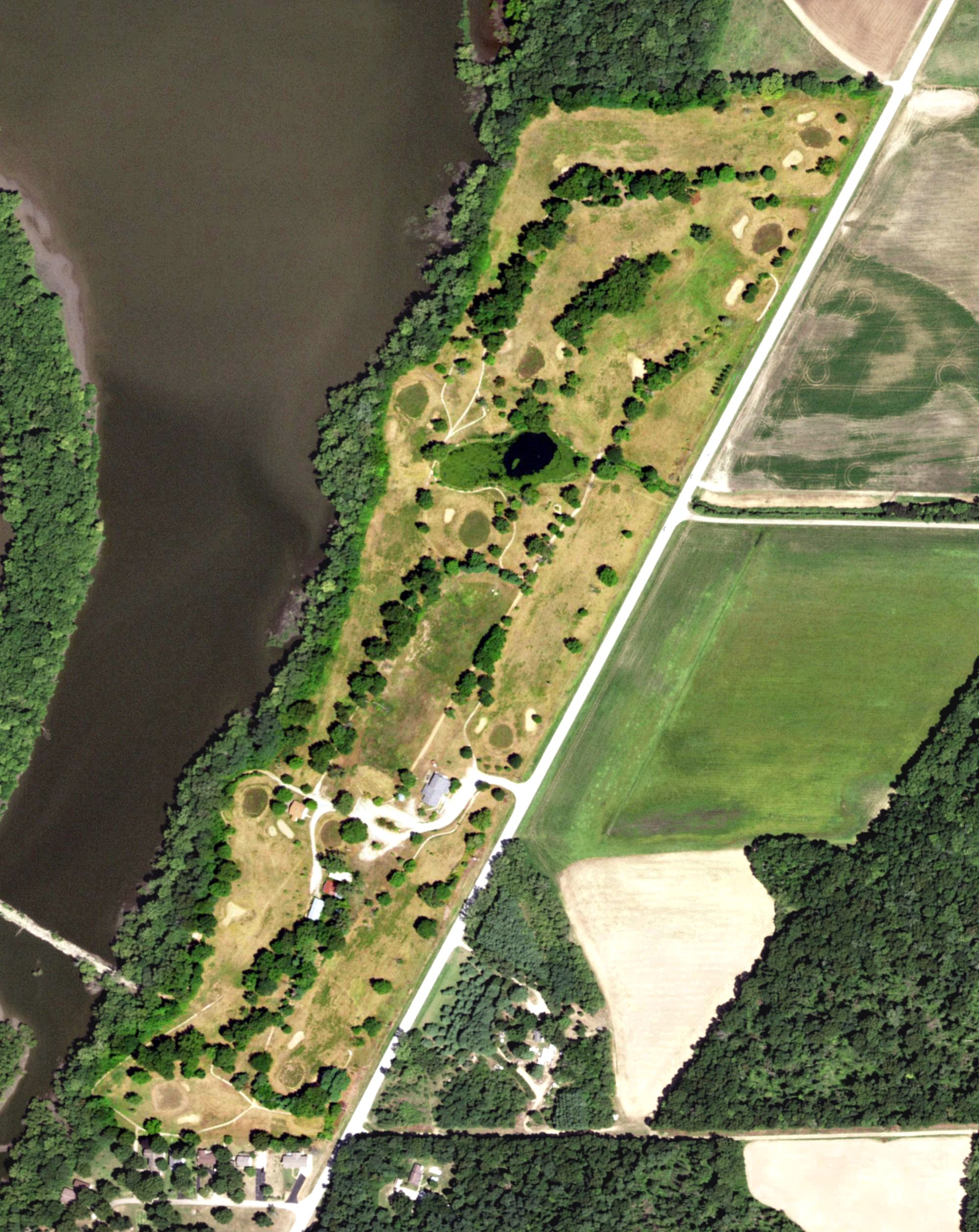 Aerial view of Lakewood Golf Course, IL