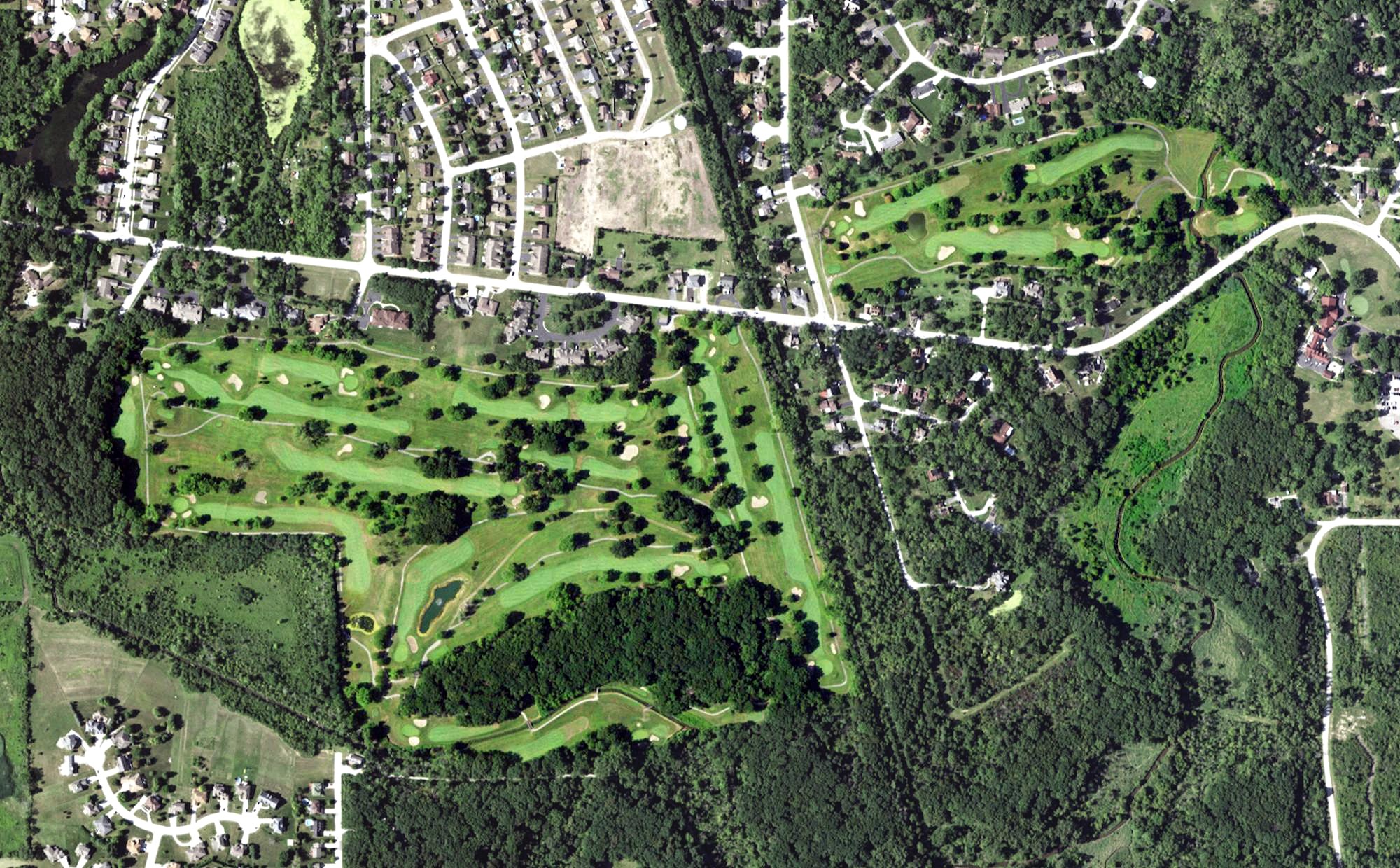 Aerial view of Lincolnshire Country Club, IL