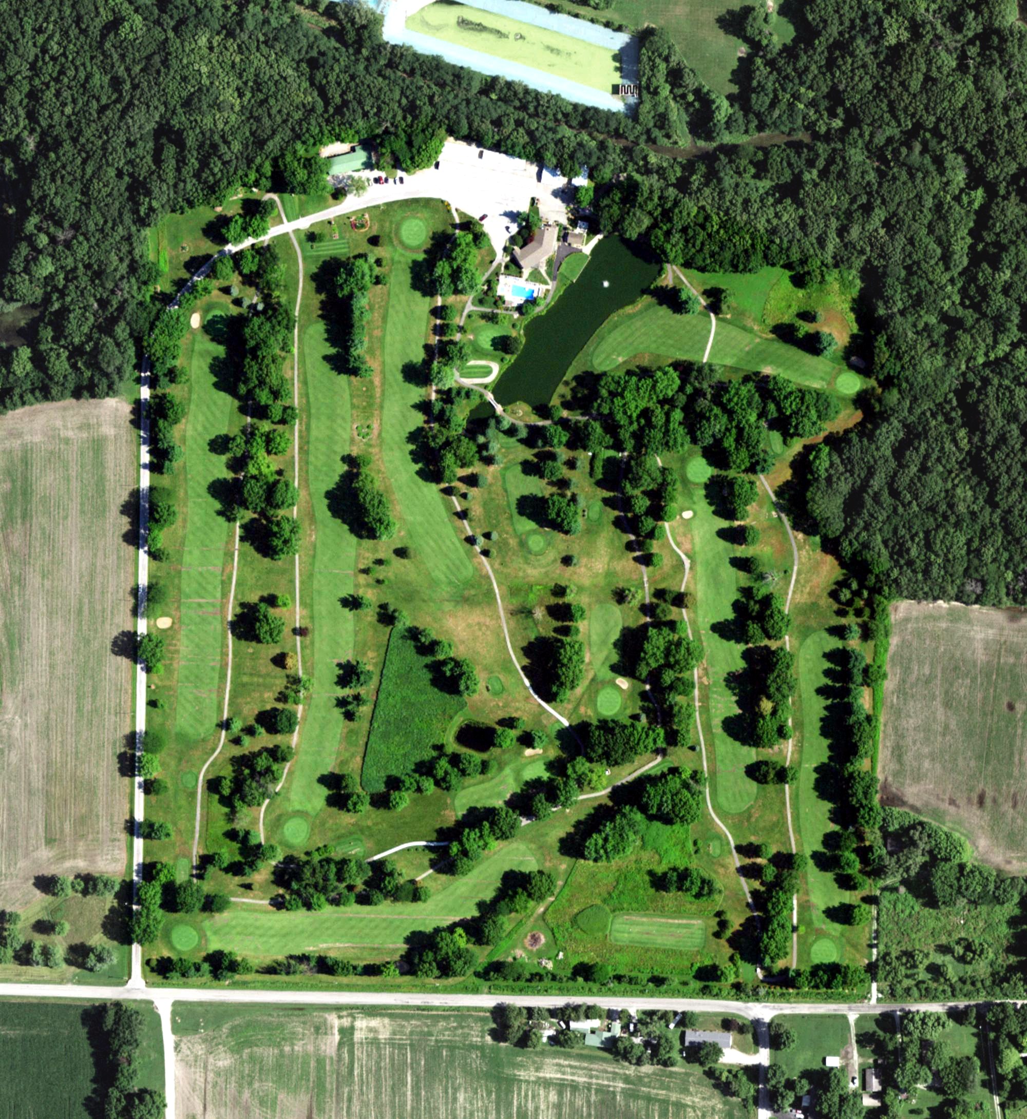 Aerial view of Litchfield Country Club, IL