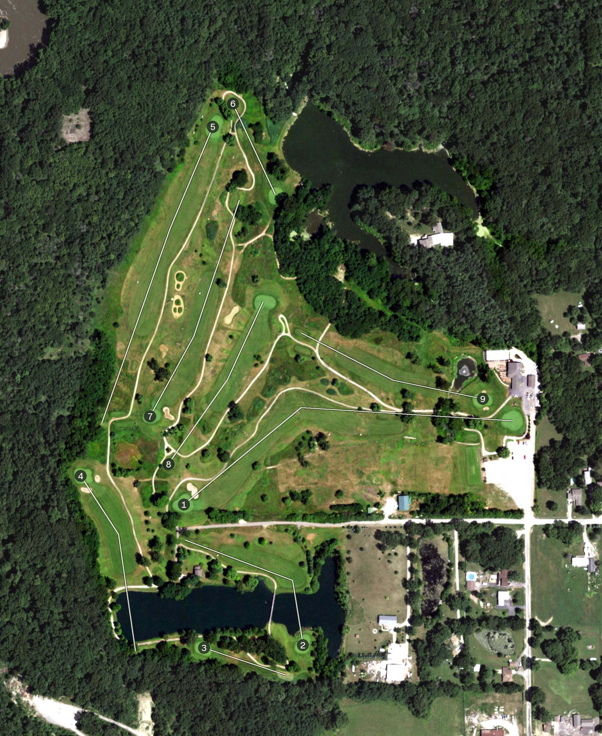 Aerial view of Long Bridge Golf Course, IL