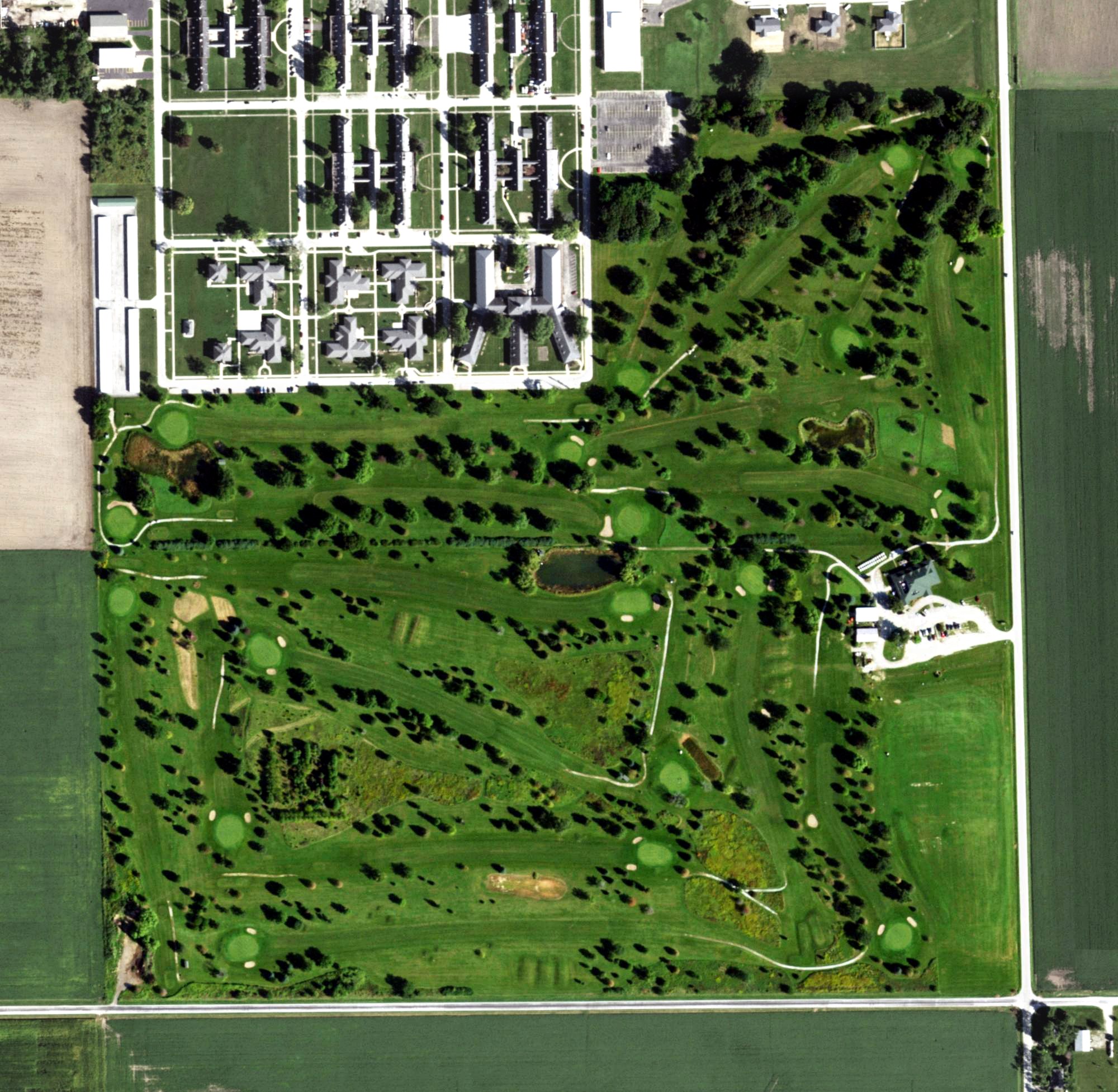 Aerial view of Manteno Golf Club, IL