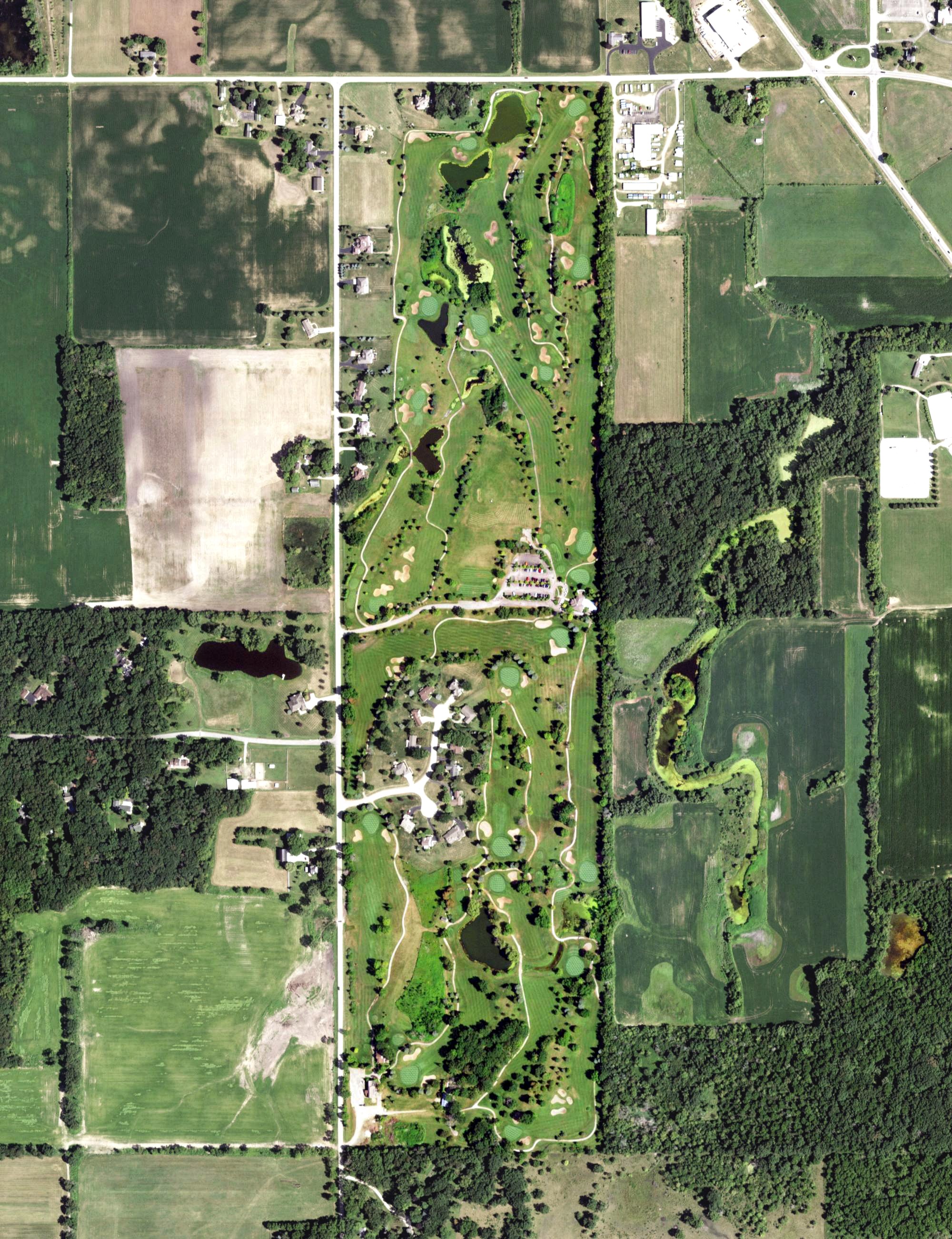 Aerial view of Marengo Ridge Golf Curse, IL