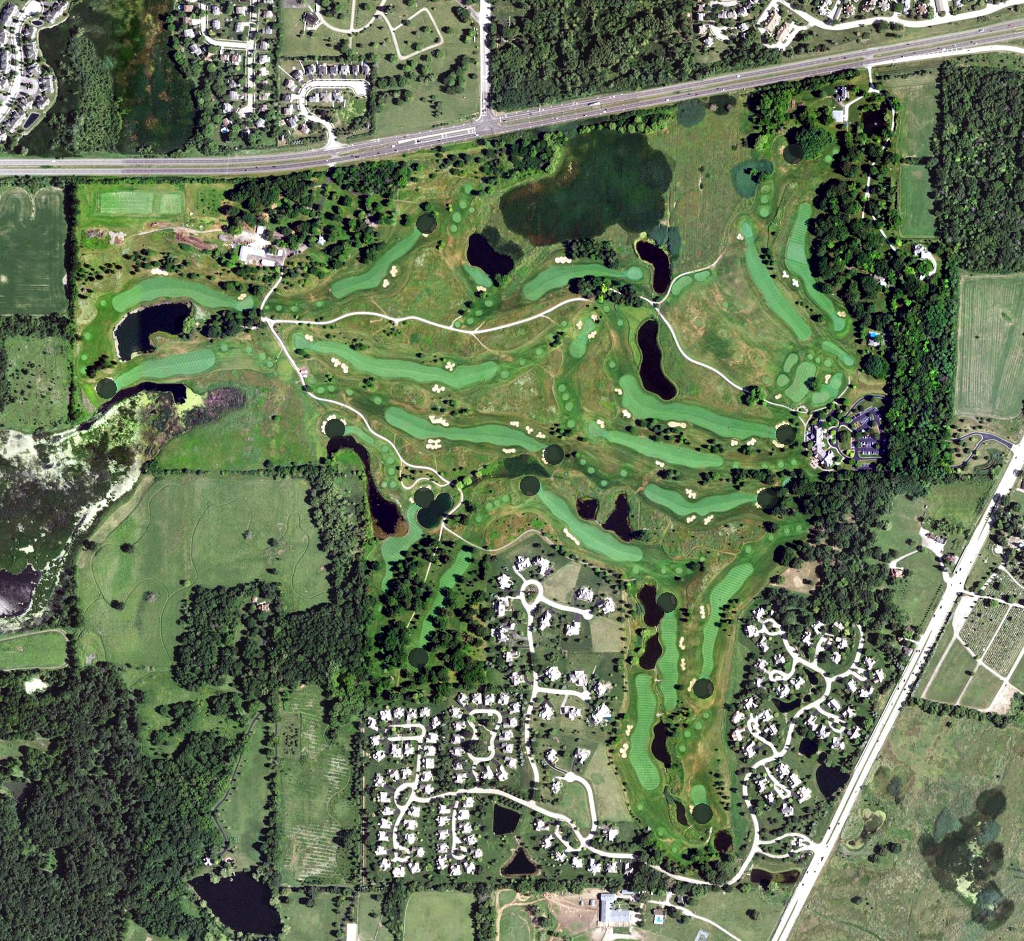 Aerial view of Merit Club, IL