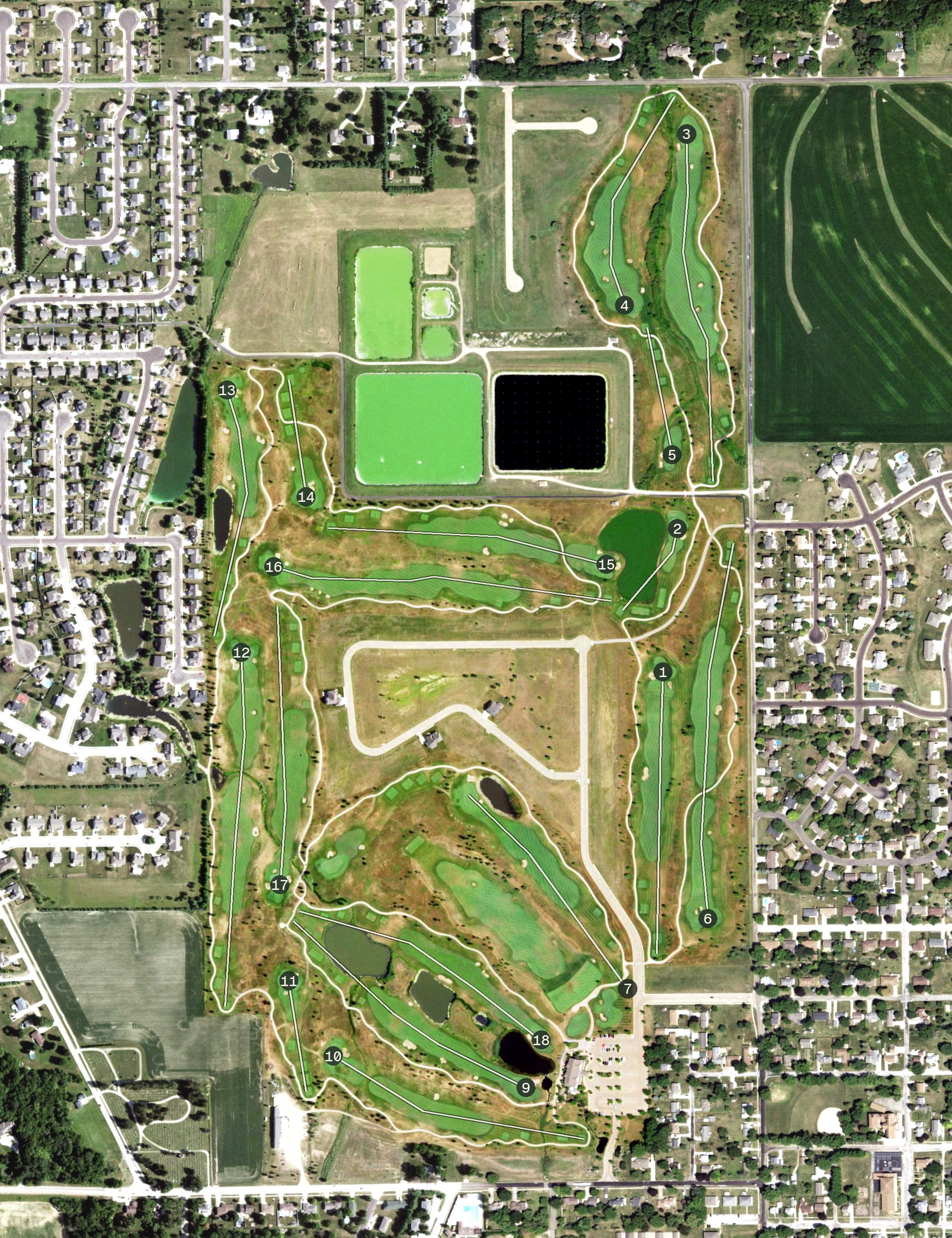 Aerial view of Metamora Fields Golf Club, IL