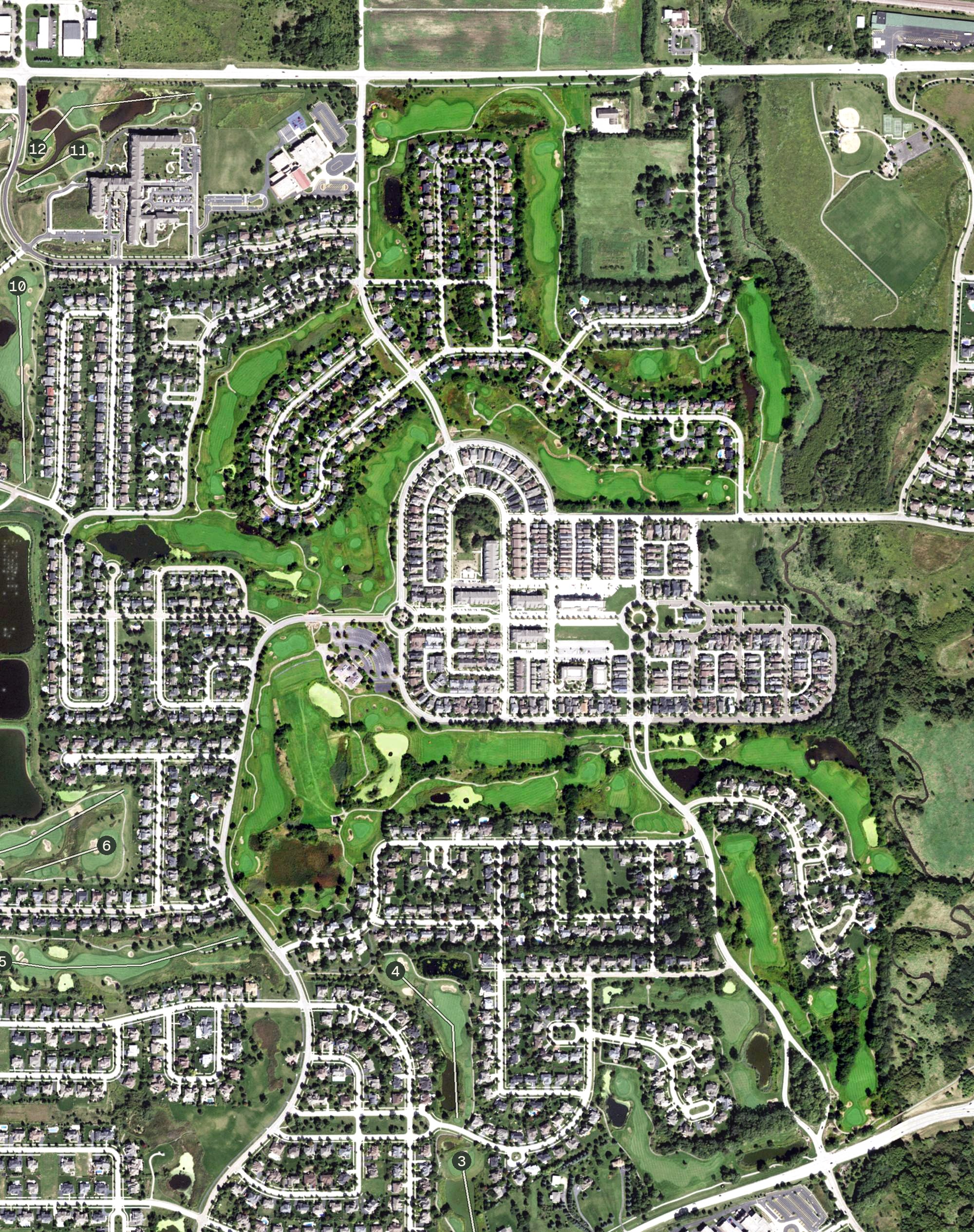 Aerial view of Mill Creek Golf Club, IL