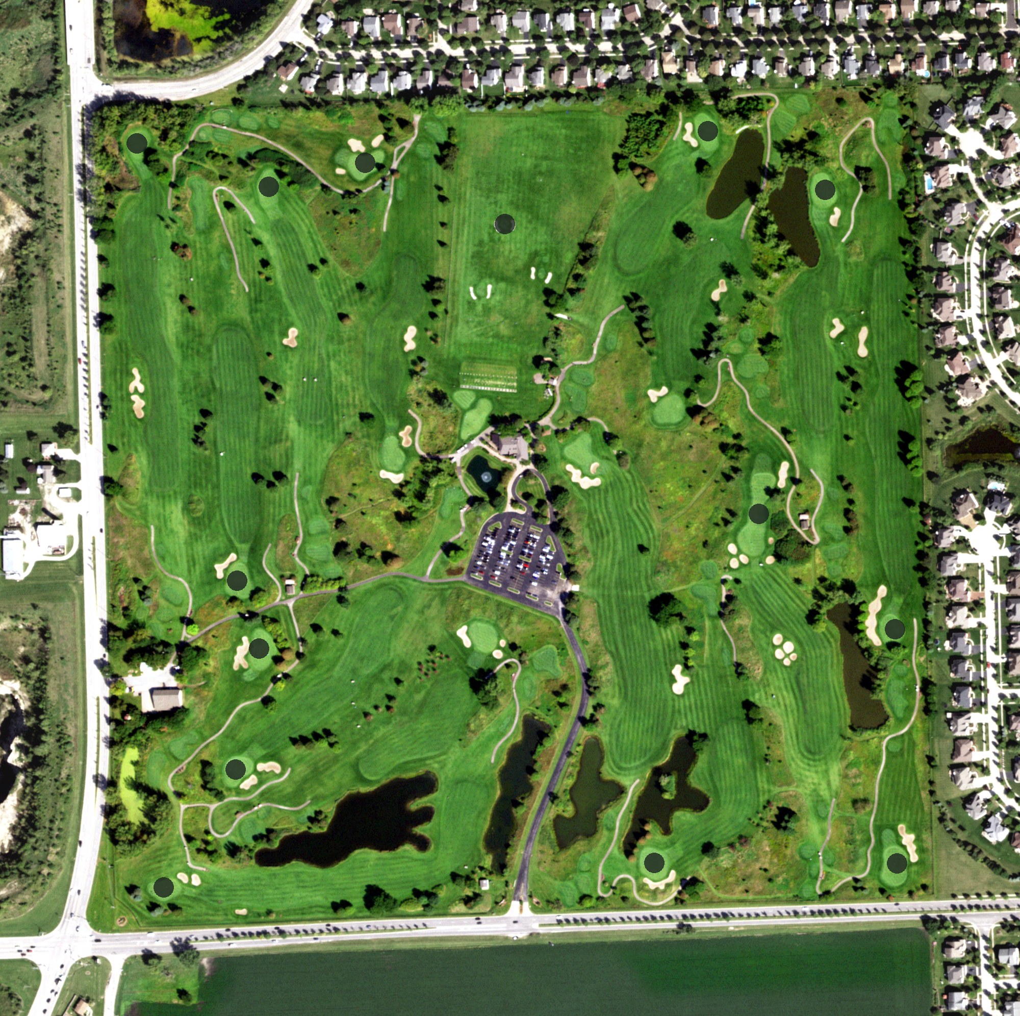 Aerial view of Naperbrook Golf Course, IL
