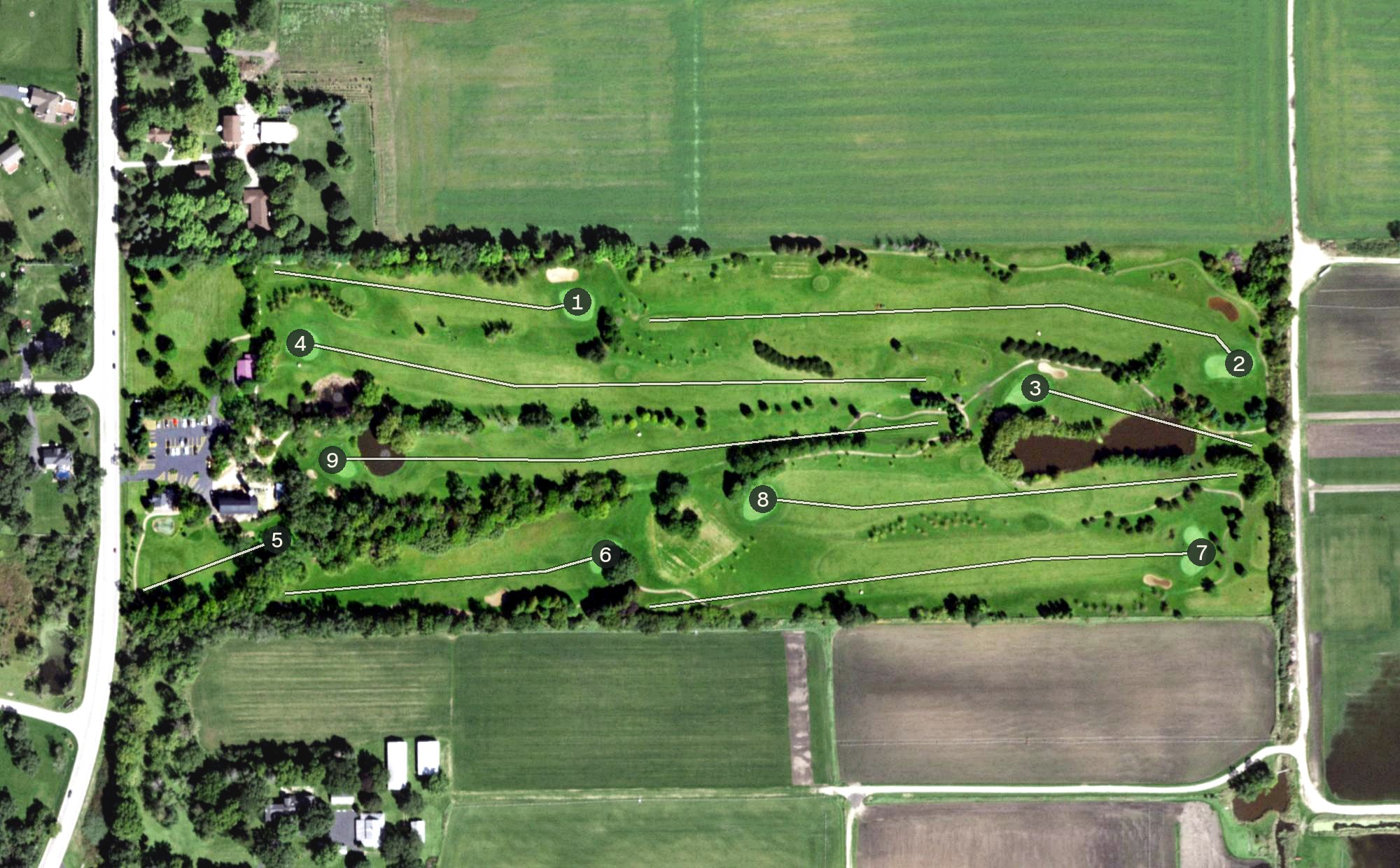 Aerial view of Old Top Farm, IL