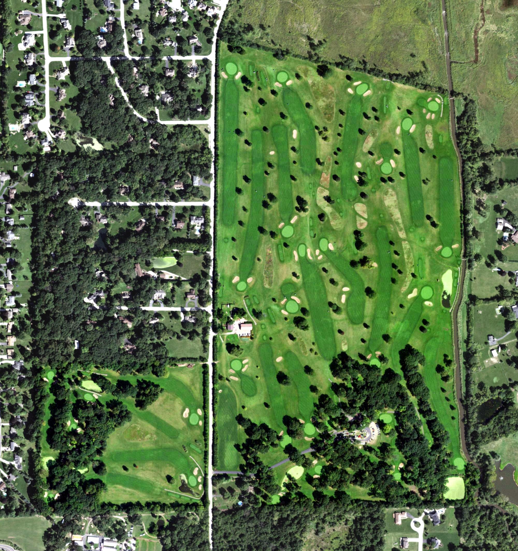 Aerial view of Old Wayne Golf Course, IL