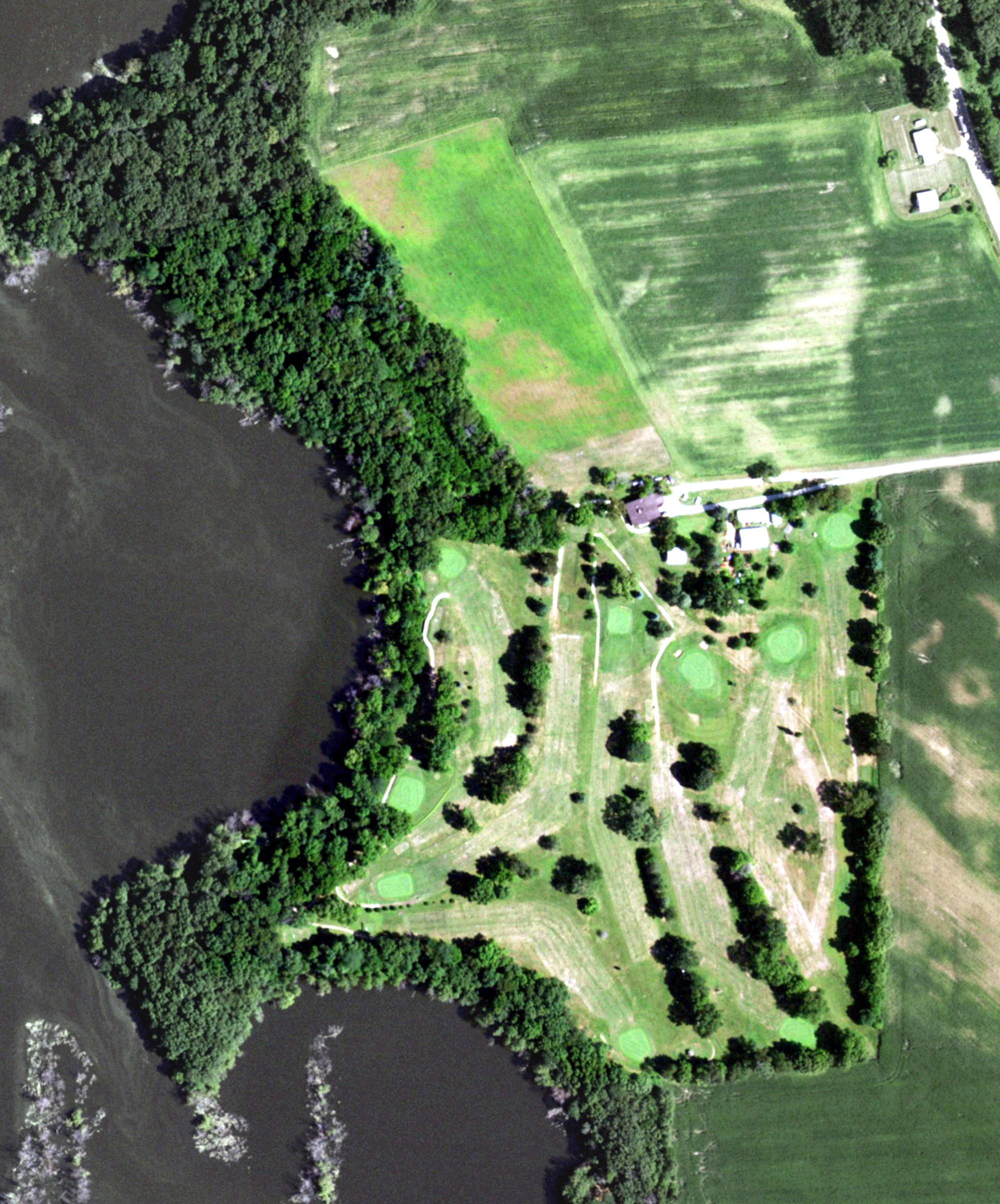 Aerial view of Palisades Golf Course, IL