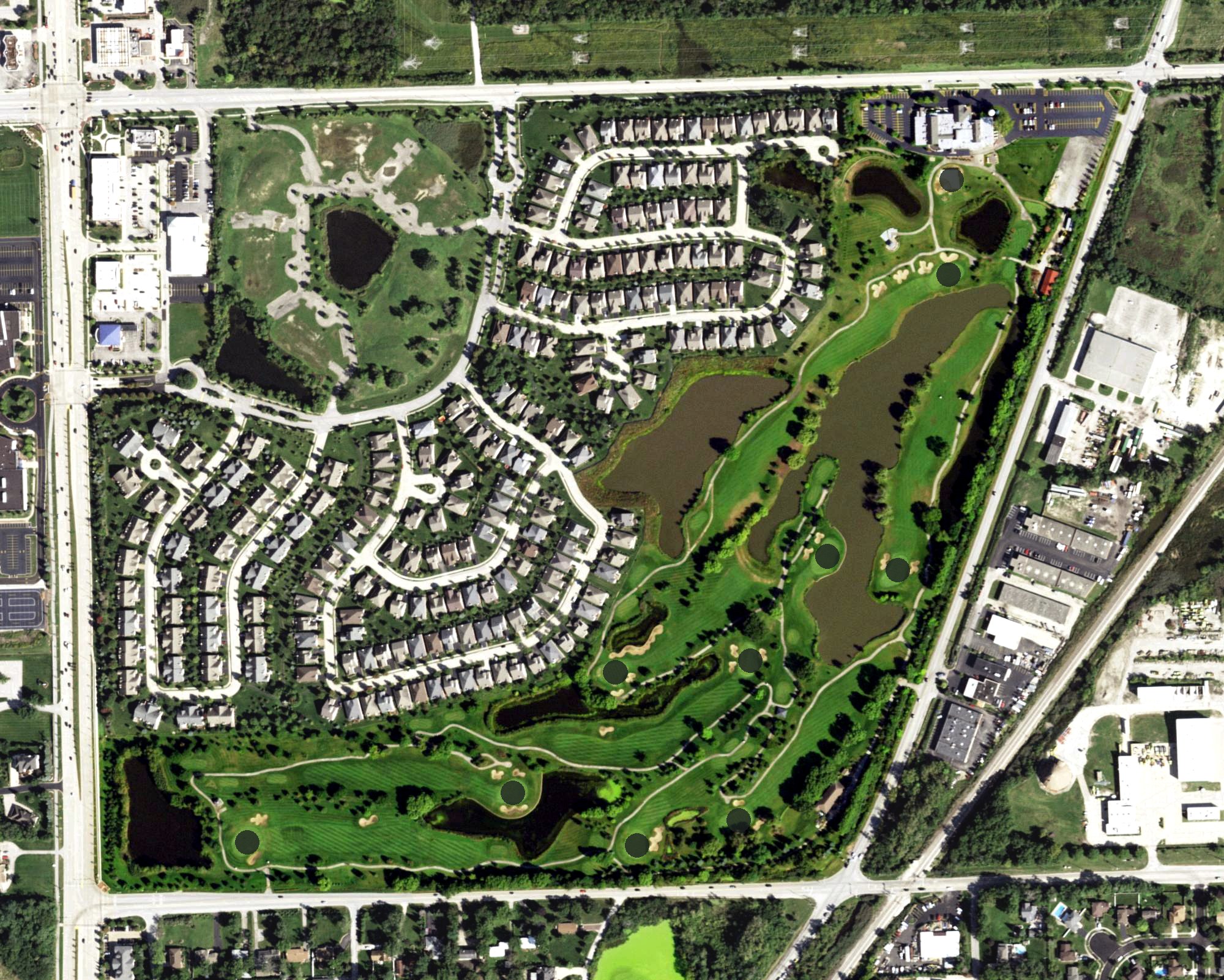Aerial view of Palos Country Club, IL