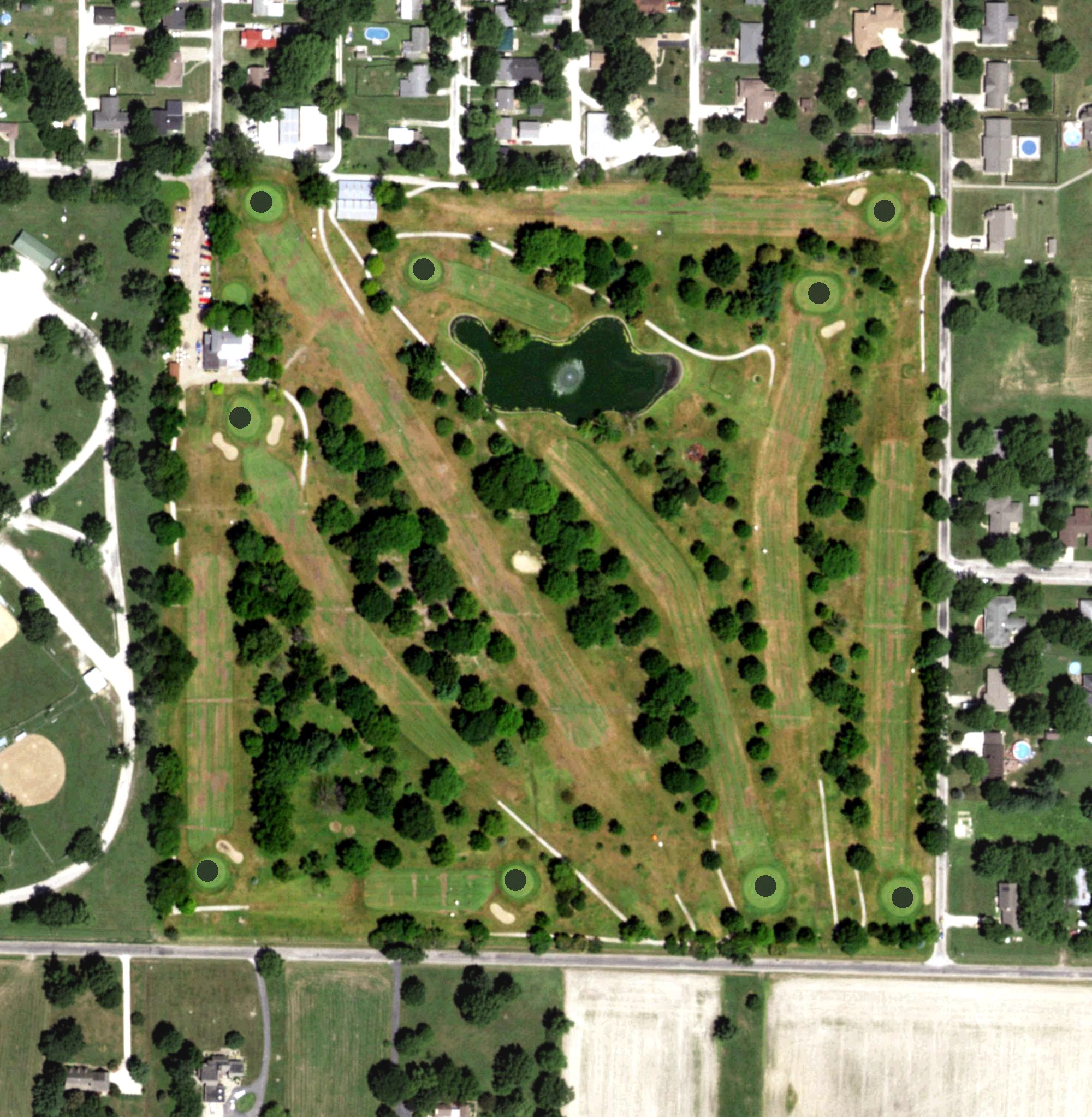 Aerial view of Pana Country Club, IL