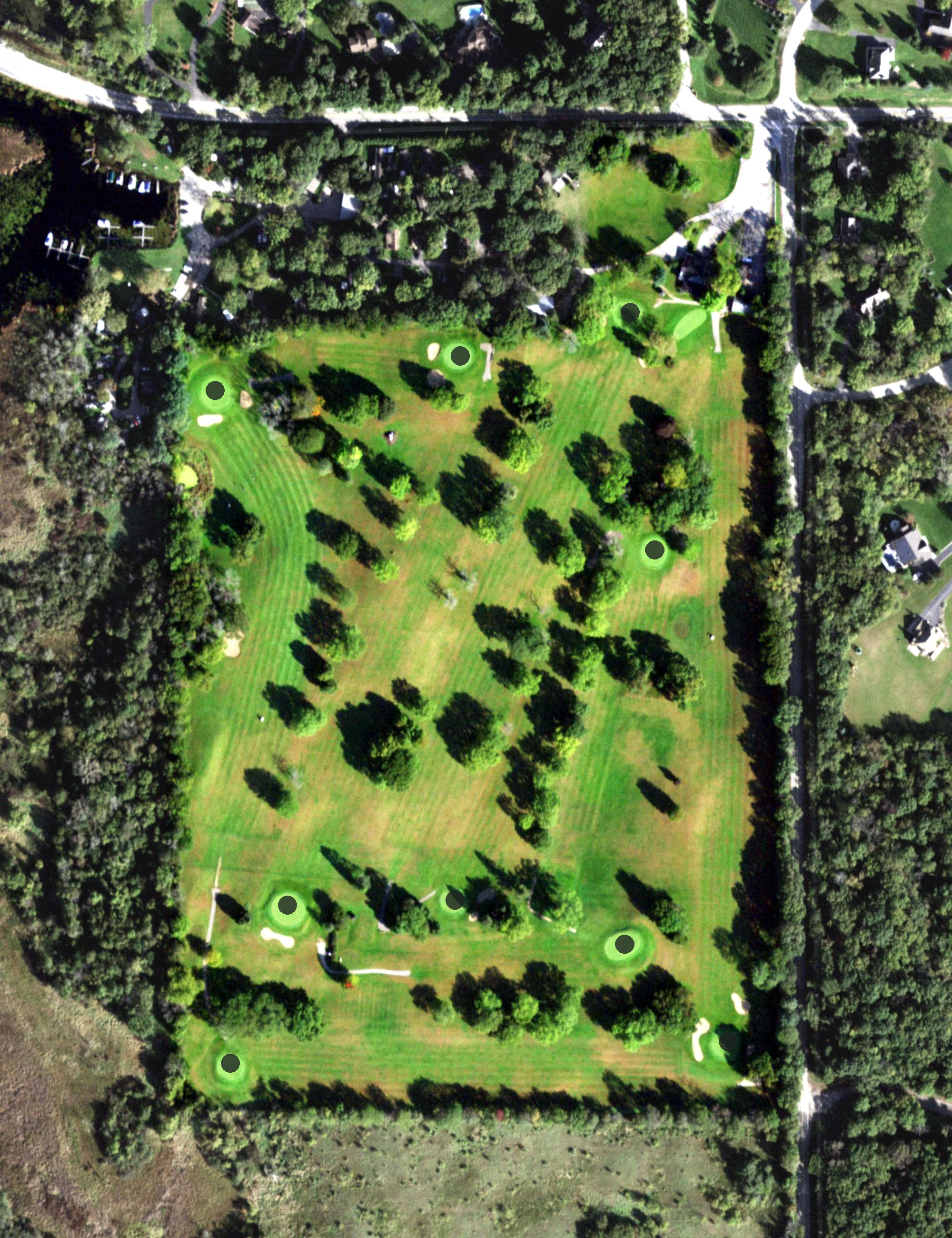 Aerial view of Pistakee Golf Course, IL