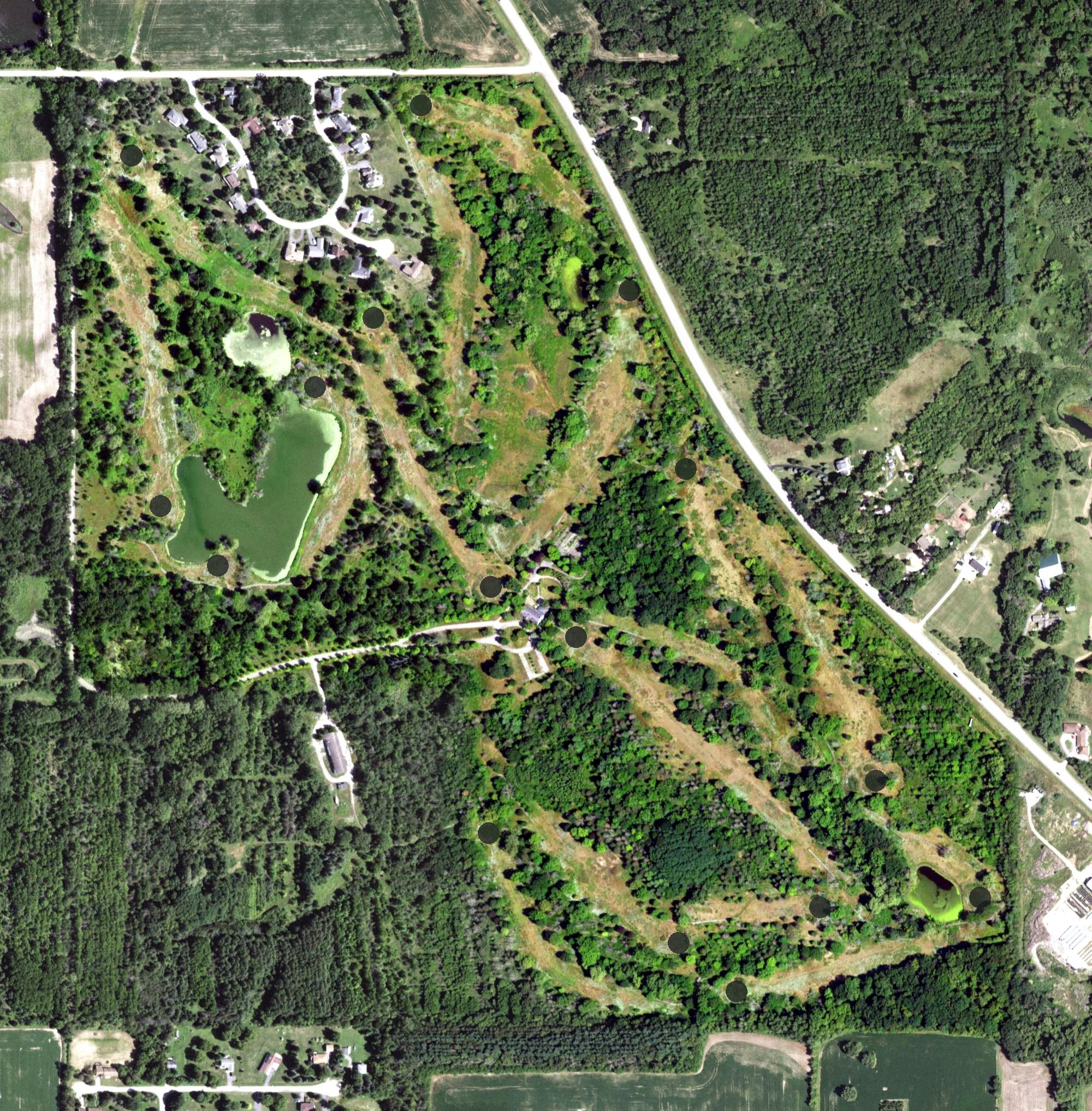 Aerial view of Plum Tree Country Club, IL