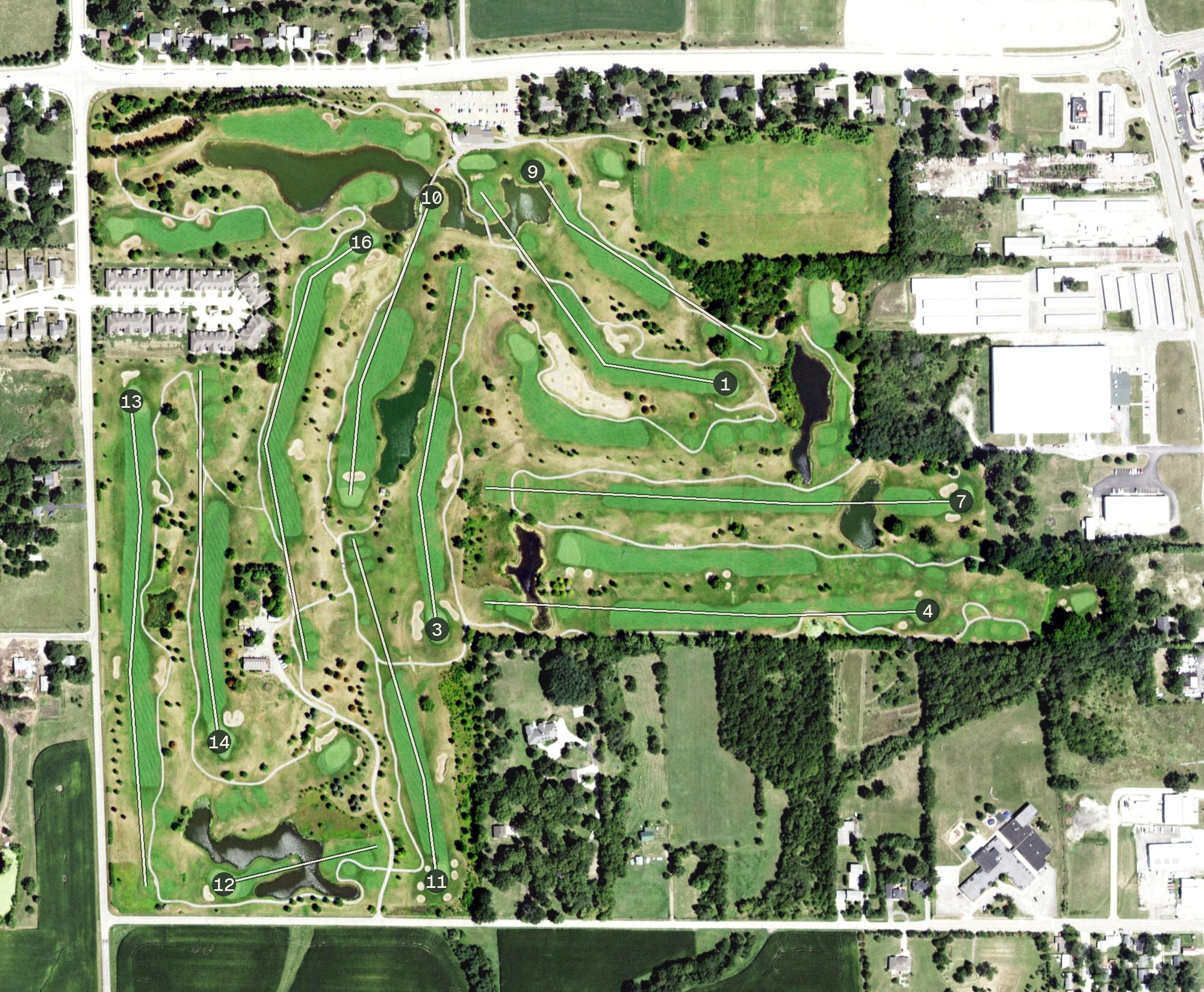 Aerial view of Prairie Vista Golf Course, IL