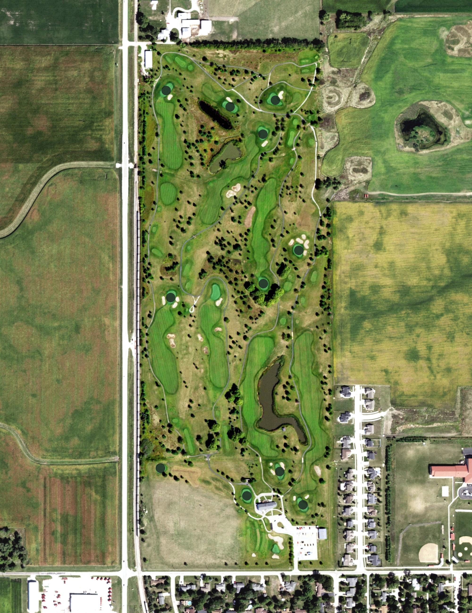 Aerial view of Railside Golf Club, IL