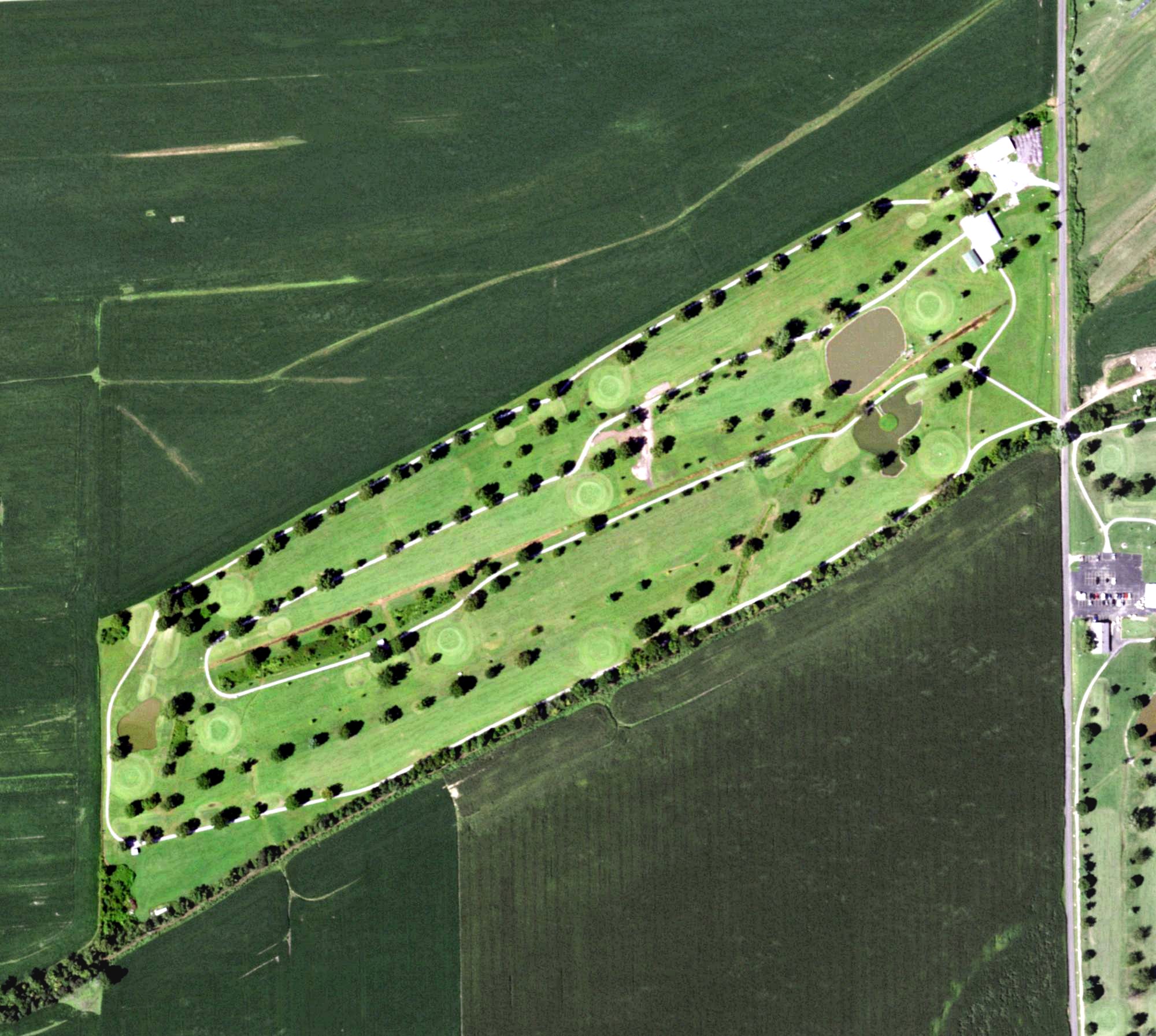 Aerial view of River Lakes Golf Course, IL