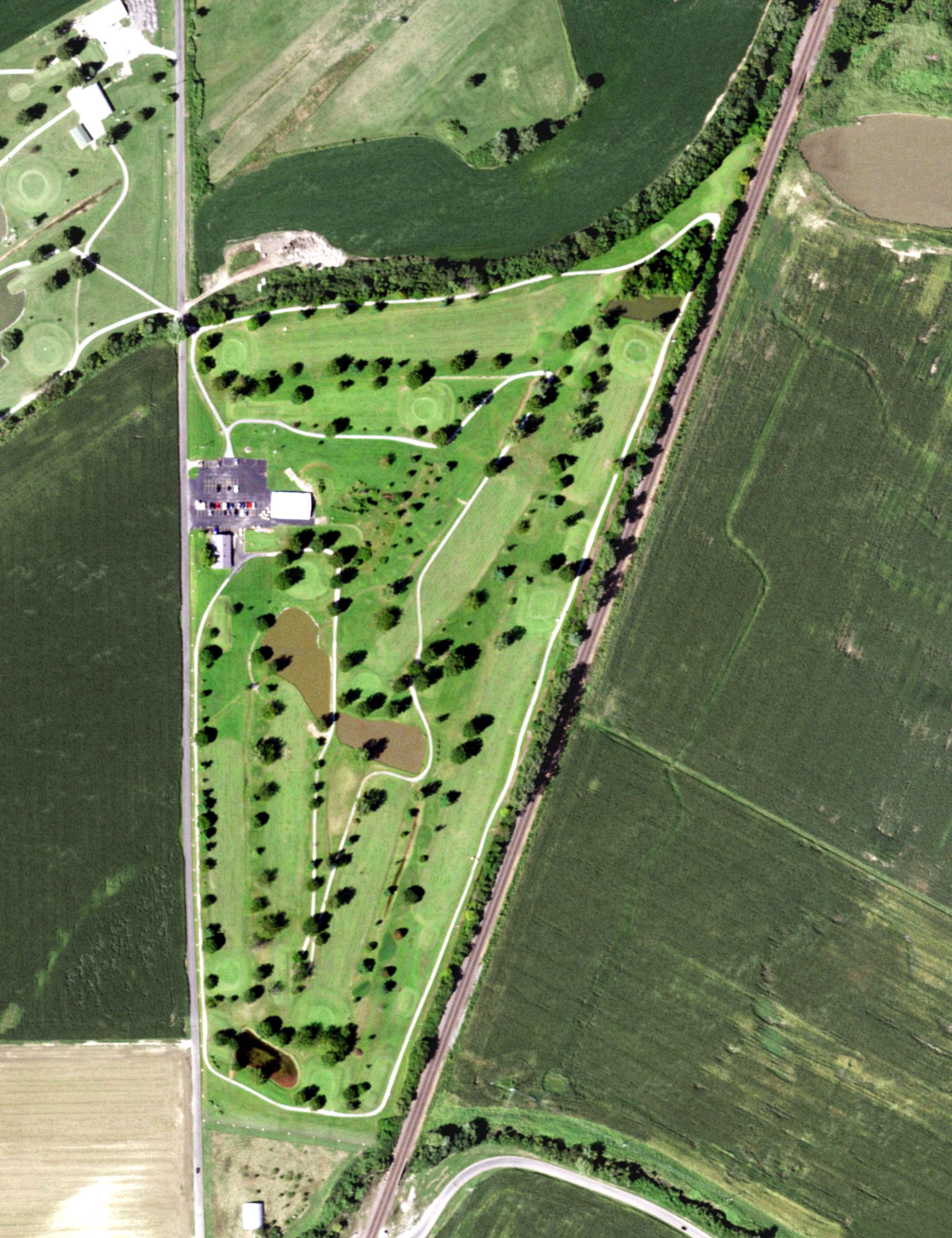 Aerial view of River Lakes Golf Course, IL