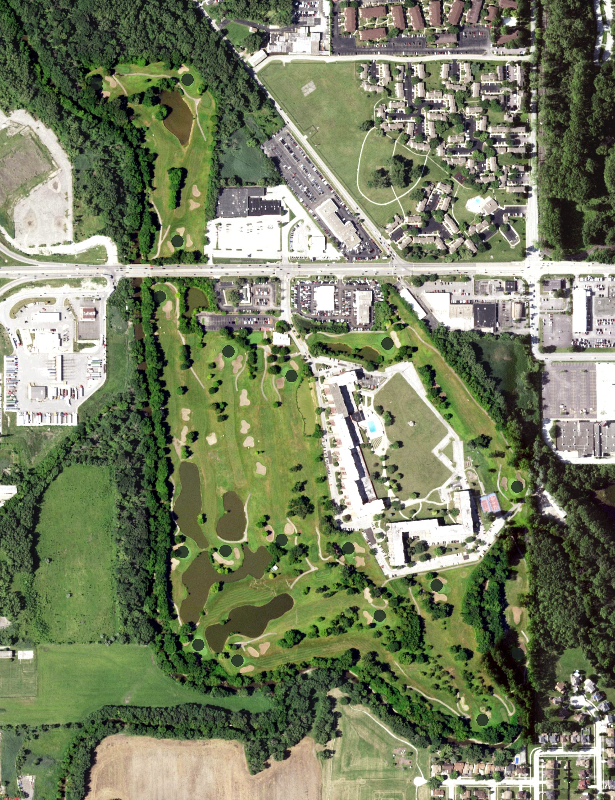 Aerial view of River Oaks Golf Course, IL