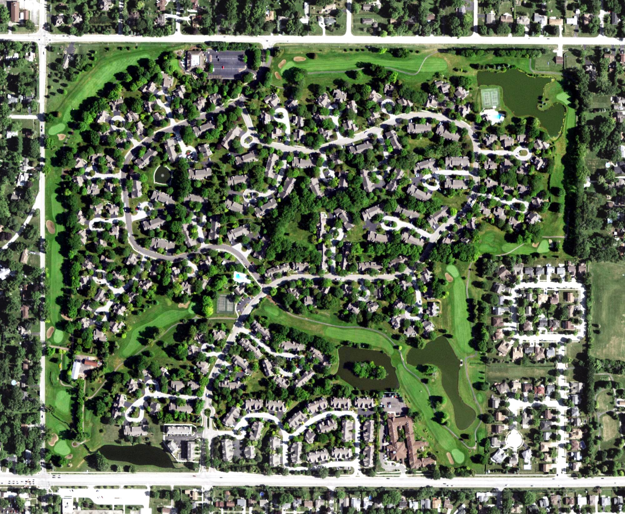 Aerial view of Rob Roy Golf Club, IL