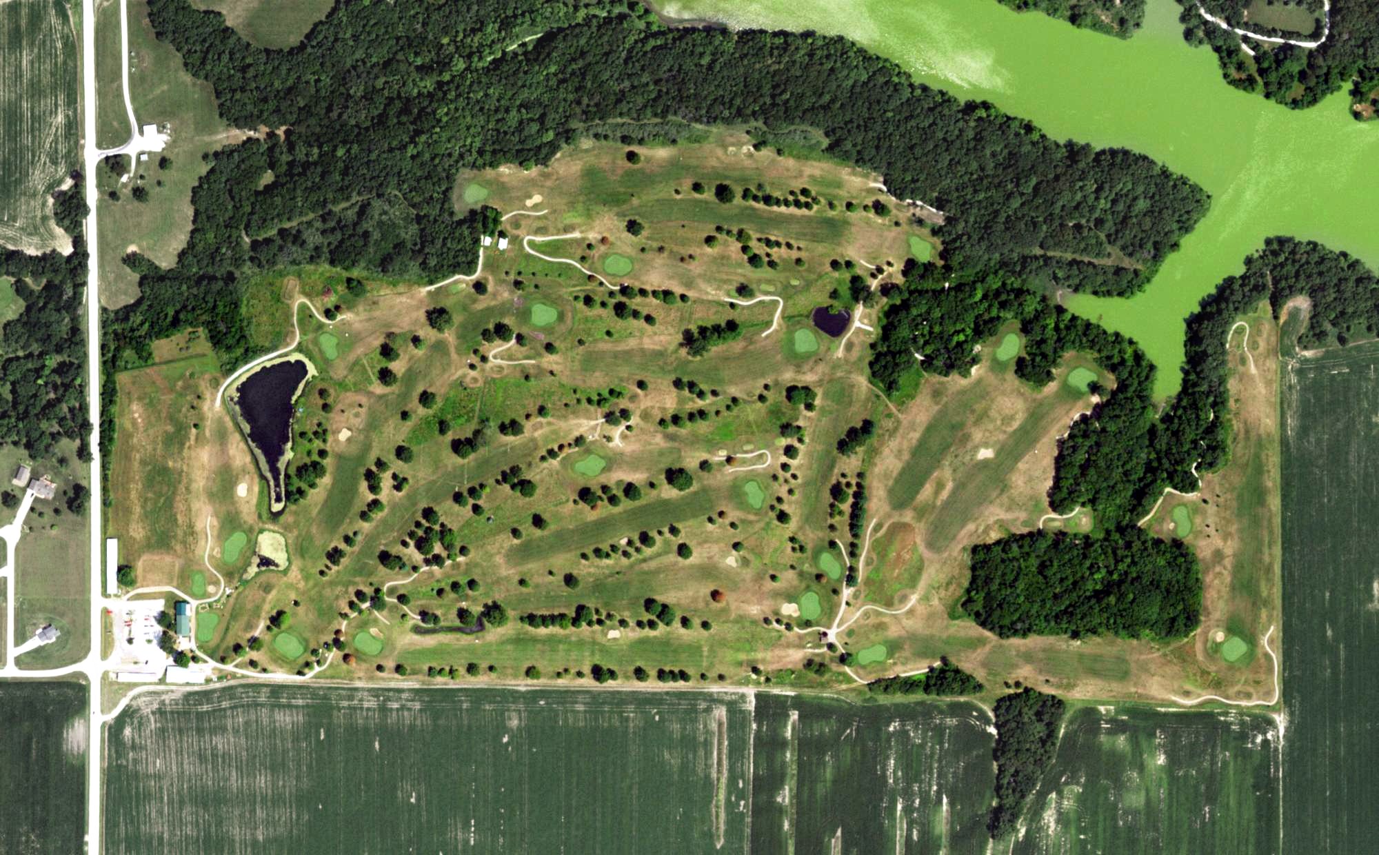 Aerial view of Rolling Greens Golf Course, IL