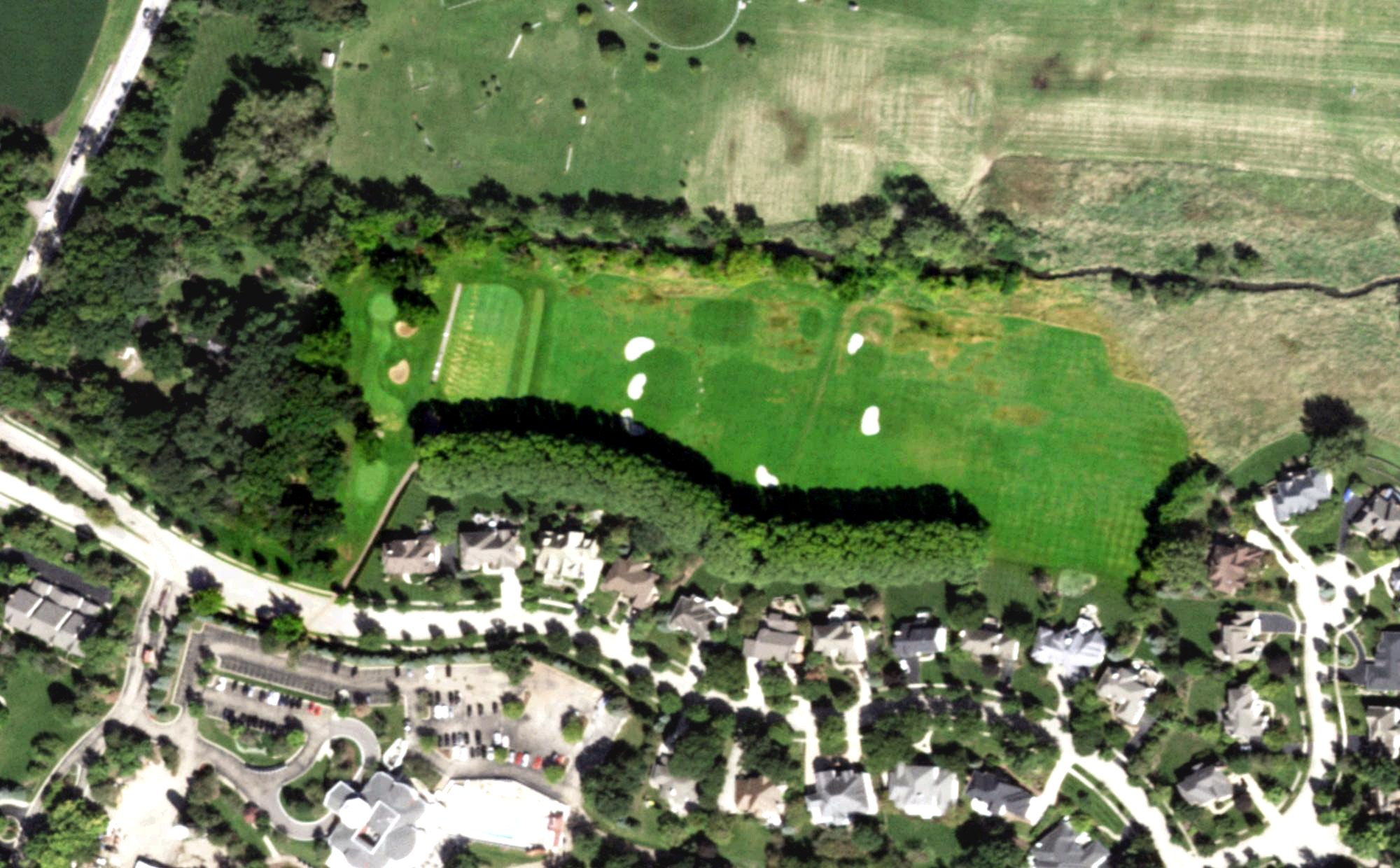 Aerial view of Royal Fox Country Club, IL