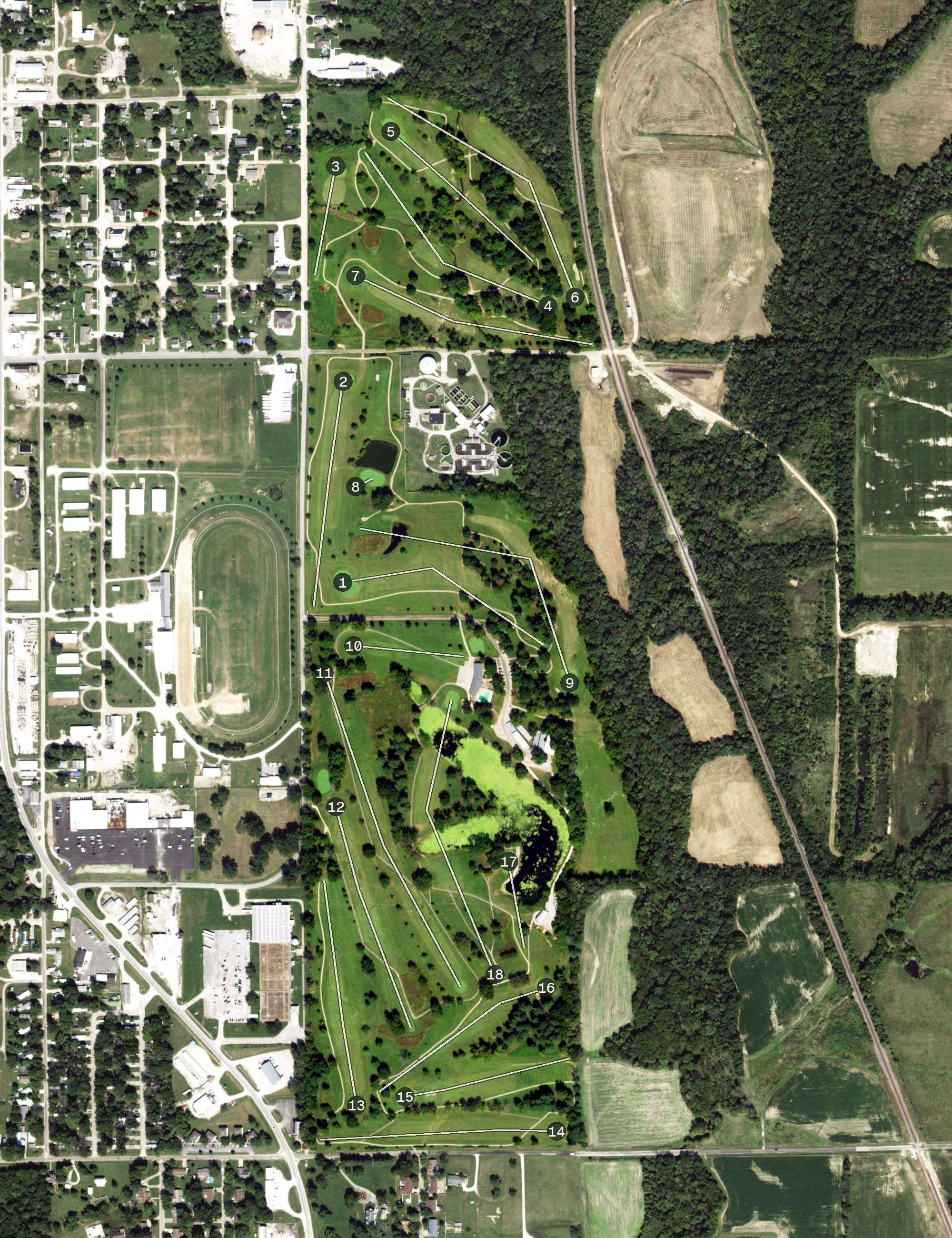 Aerial view of Salem Country Club, IL