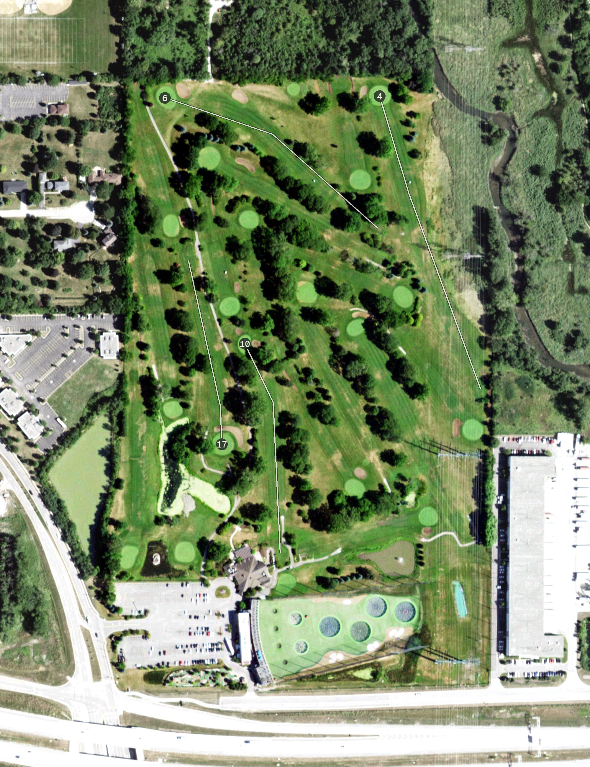 Aerial view of Salt Creek Golf Club, IL