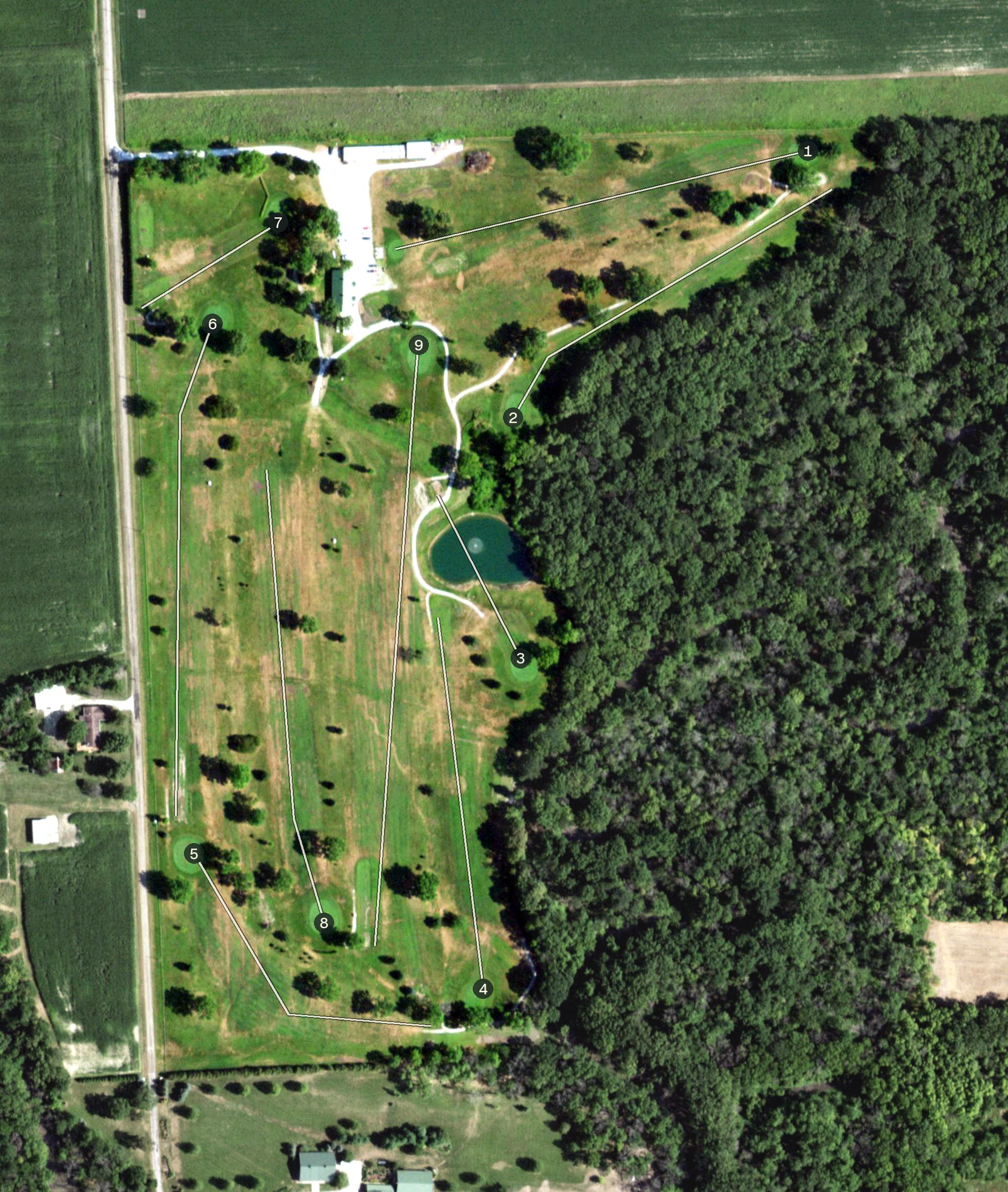 Aerial view of Shagbark Golf & Country Club, IL