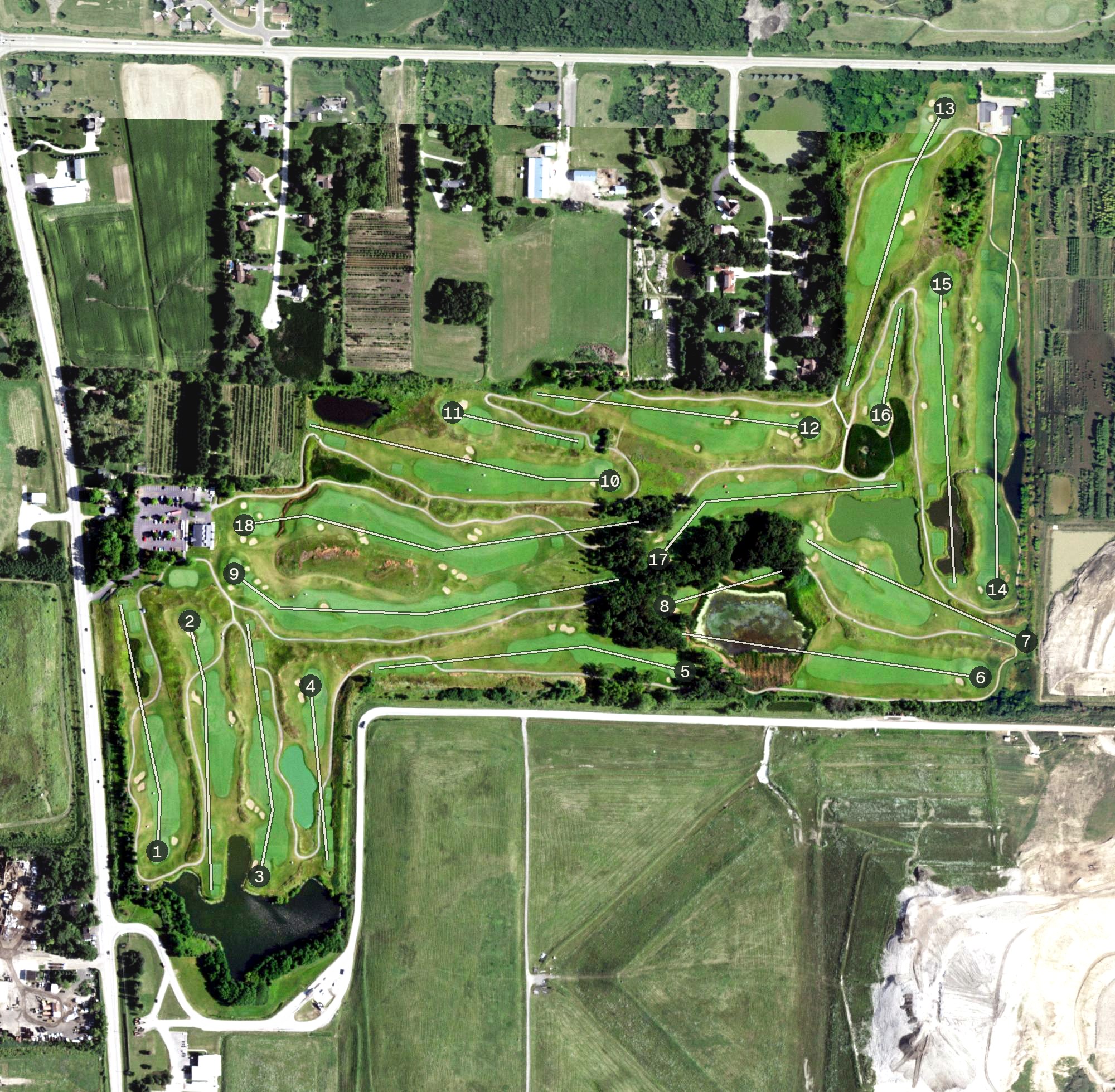 Aerial view of Shepherd's Crook Golf Course, IL