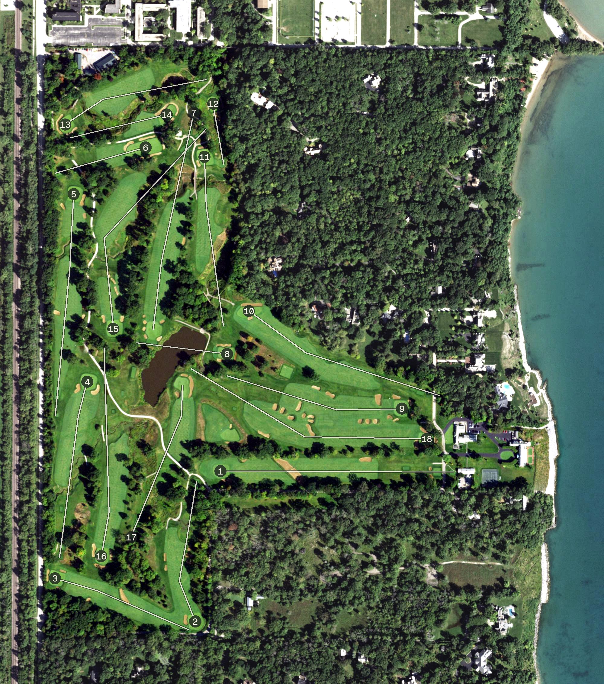 Aerial view of Shoreacres, IL