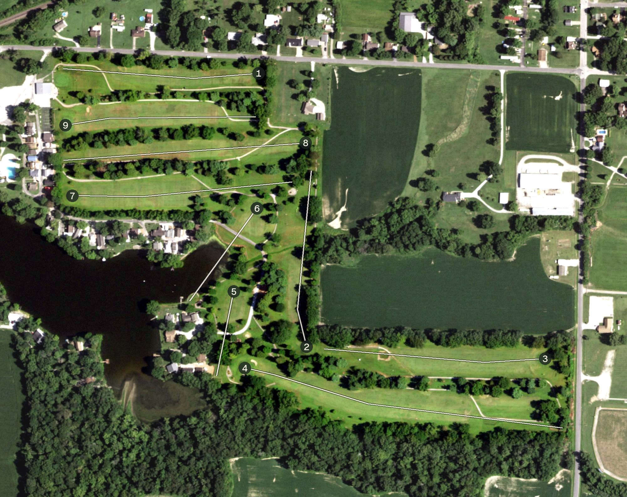 Aerial view of Sparta Country Club, IL