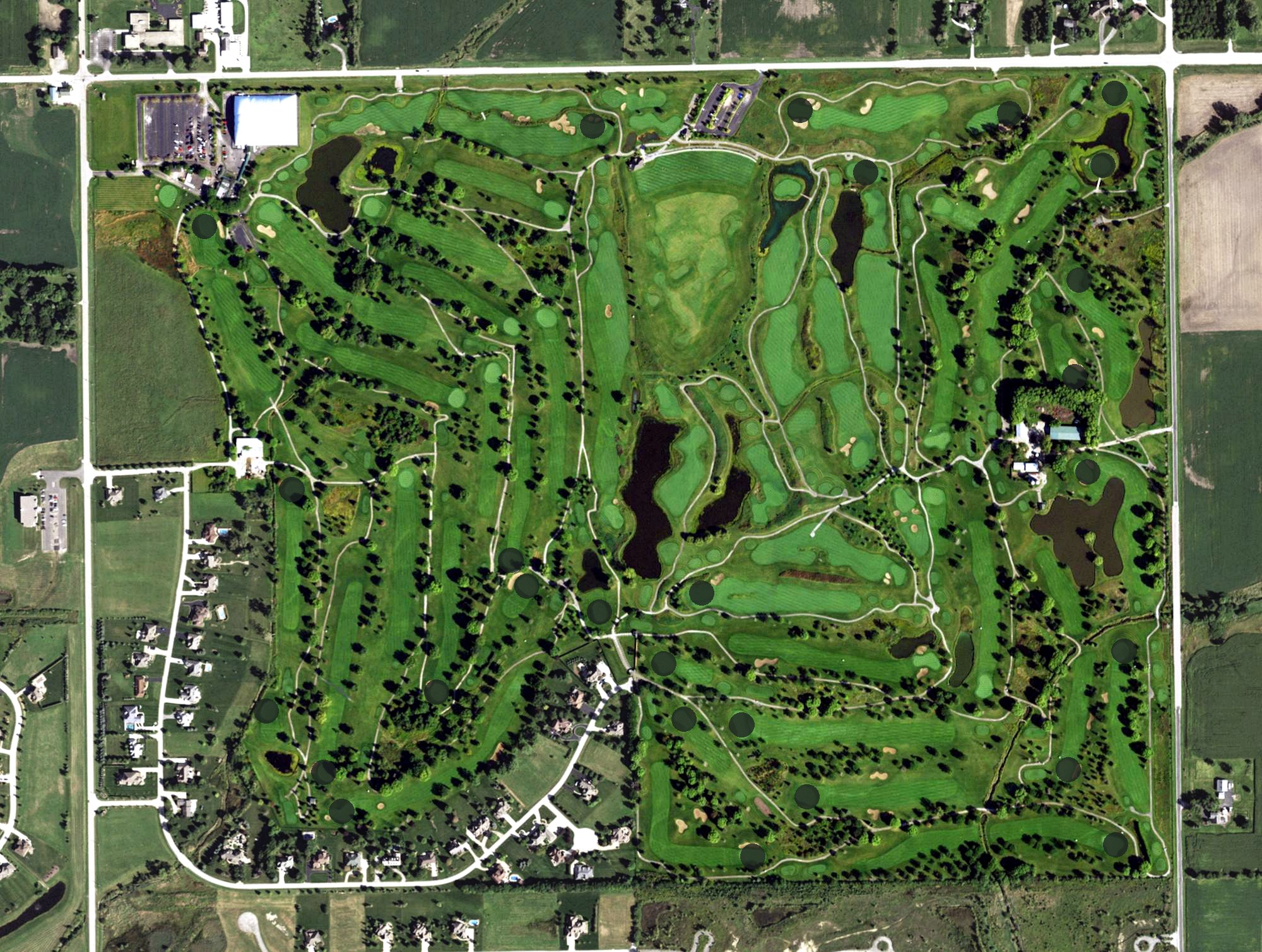 Aerial view of SPG Green Garden Country Club, IL