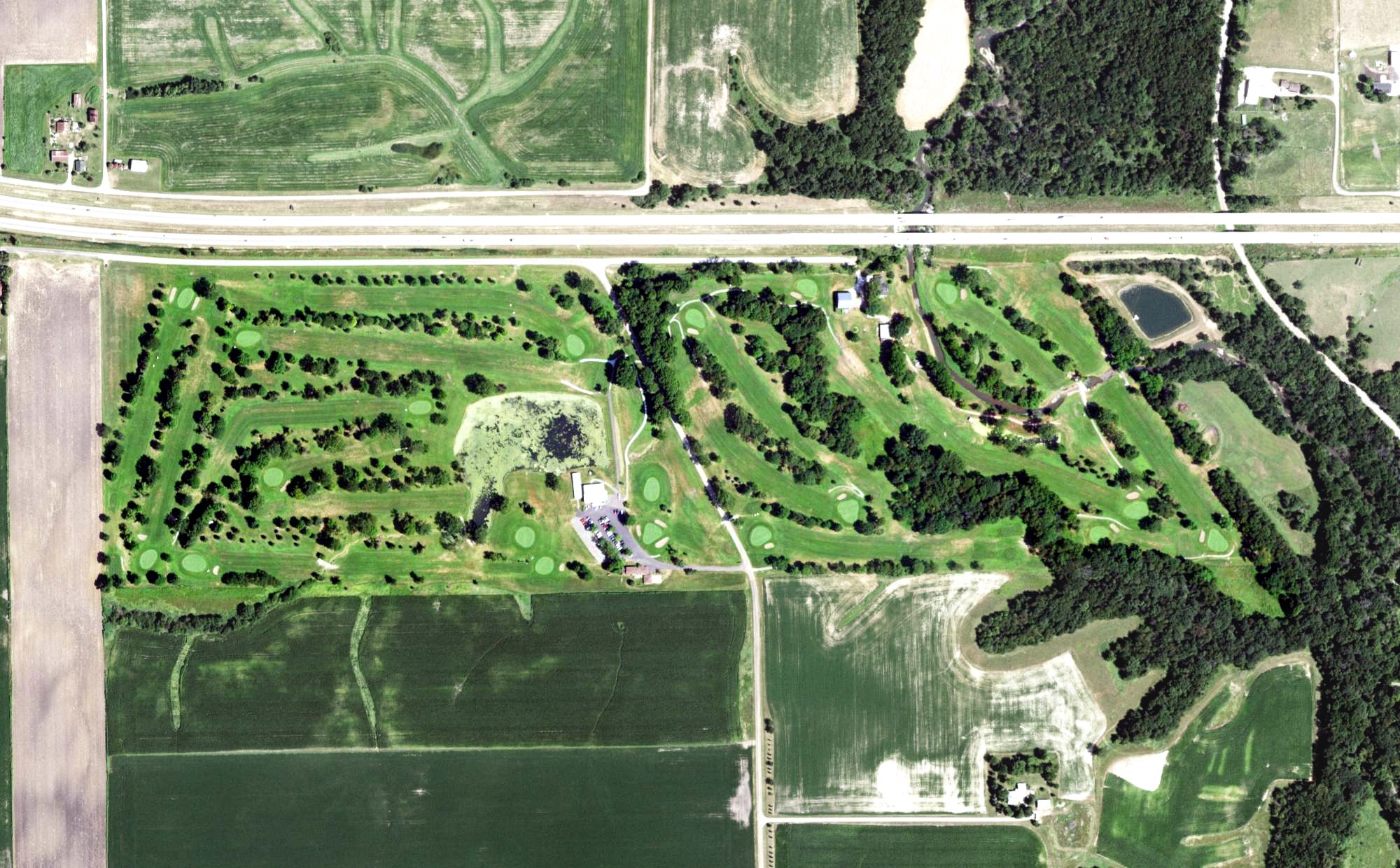 Aerial view of Spring Creek Golf Club, IL