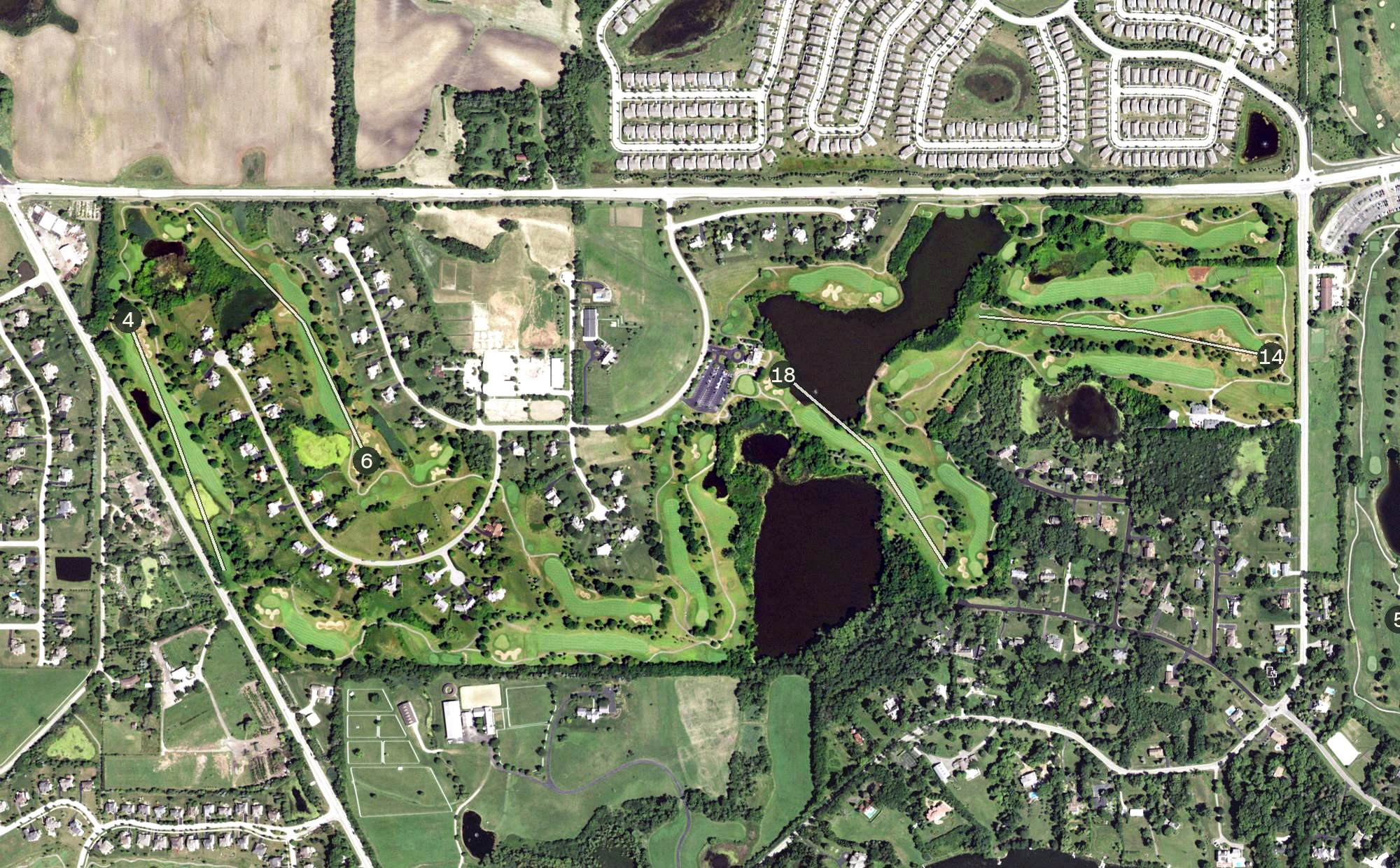 Aerial view of Steeple Chase Golf Club, IL