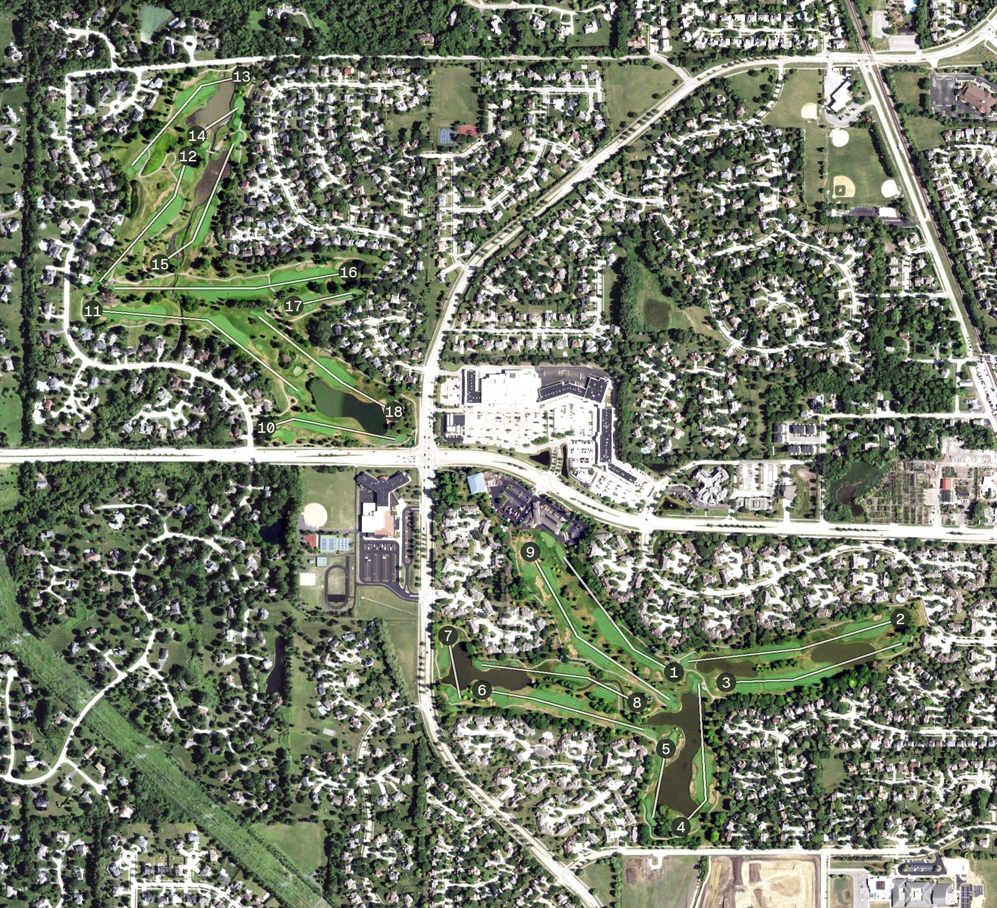Aerial view of The Arboretum Club, IL