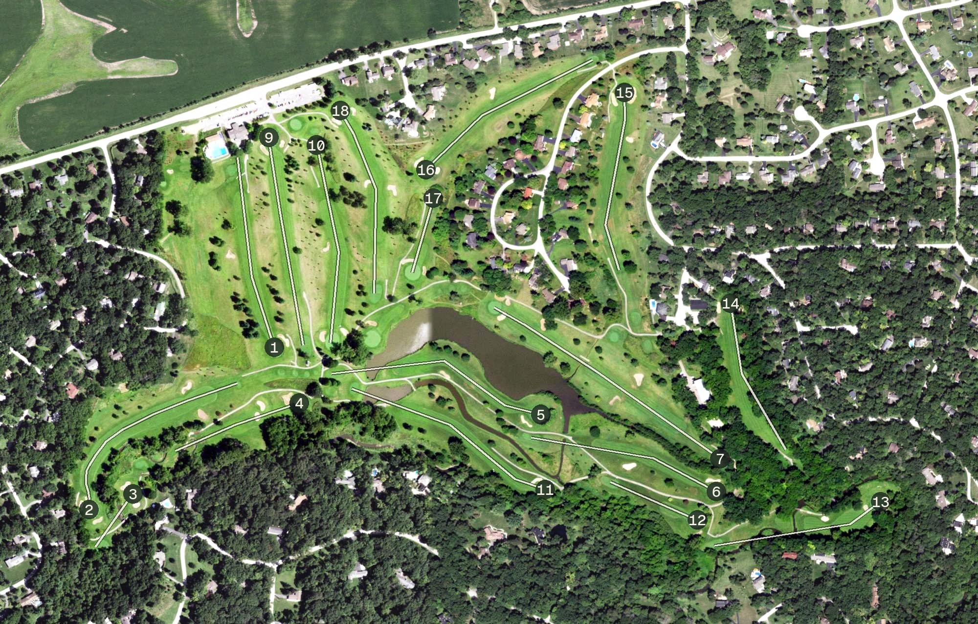 Aerial view of The Ledges, IL