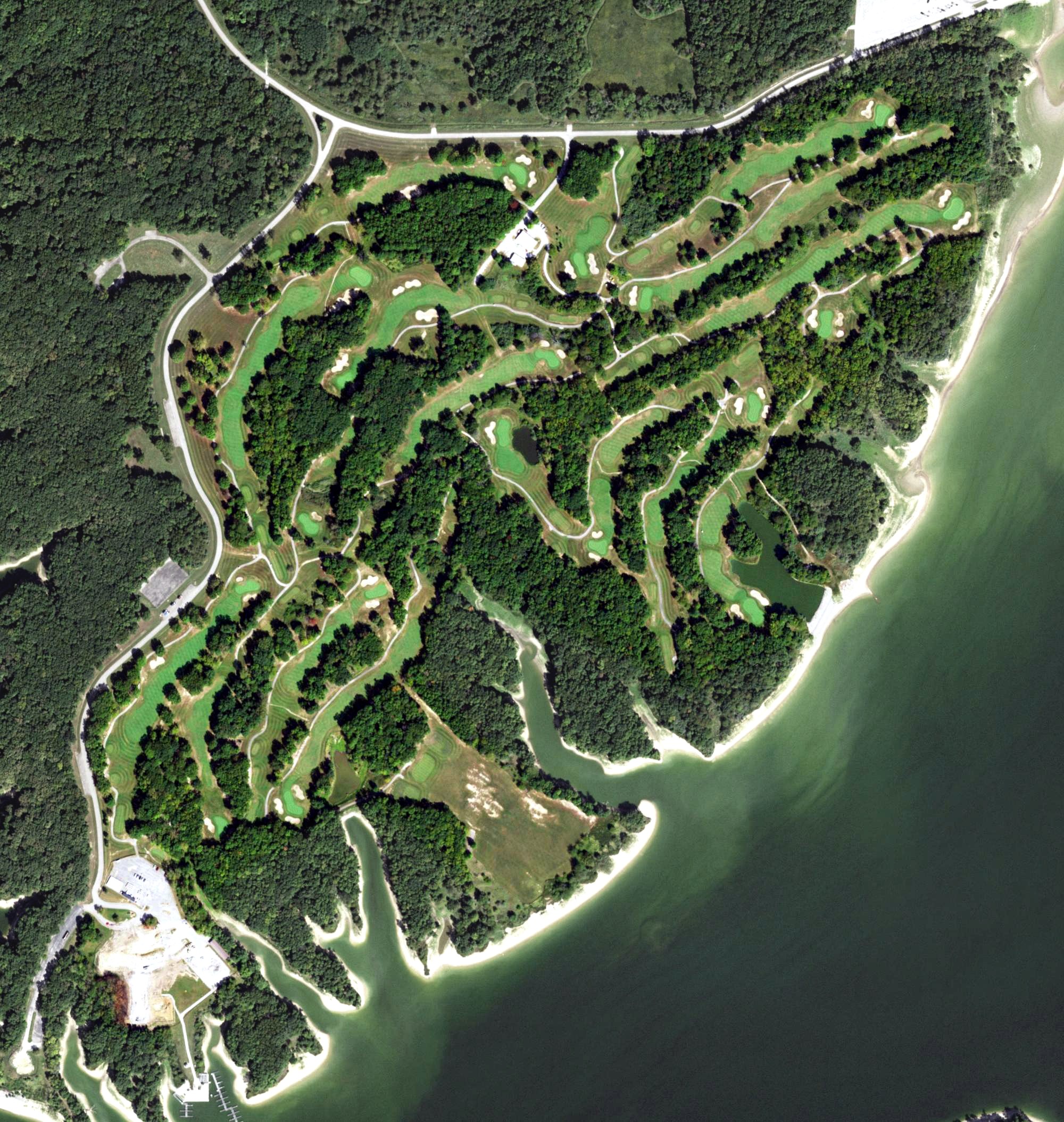 Aerial view of The National Golf Course at Eagle Creek, IL