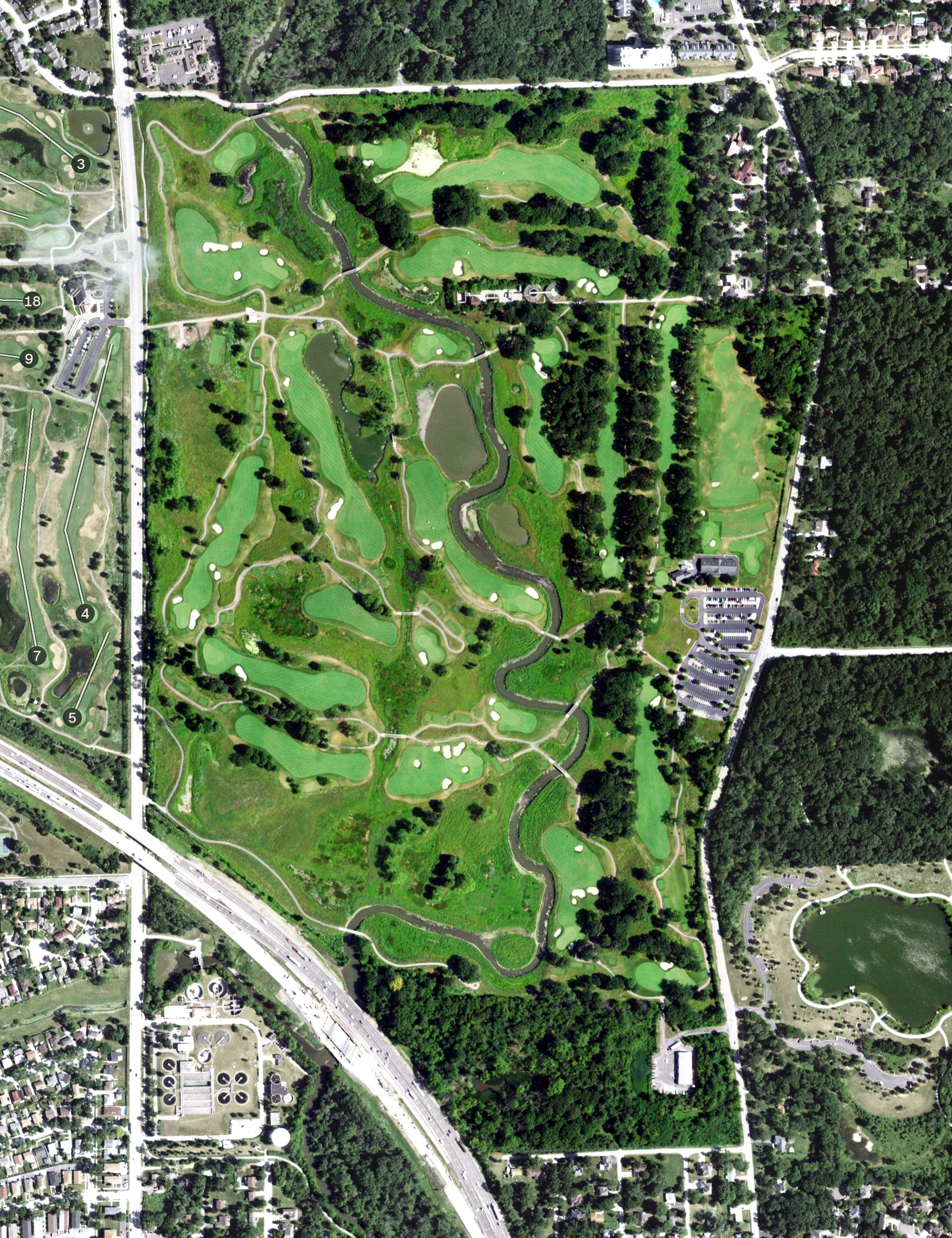 Aerial view of The Preserve at Oak Meadows, IL