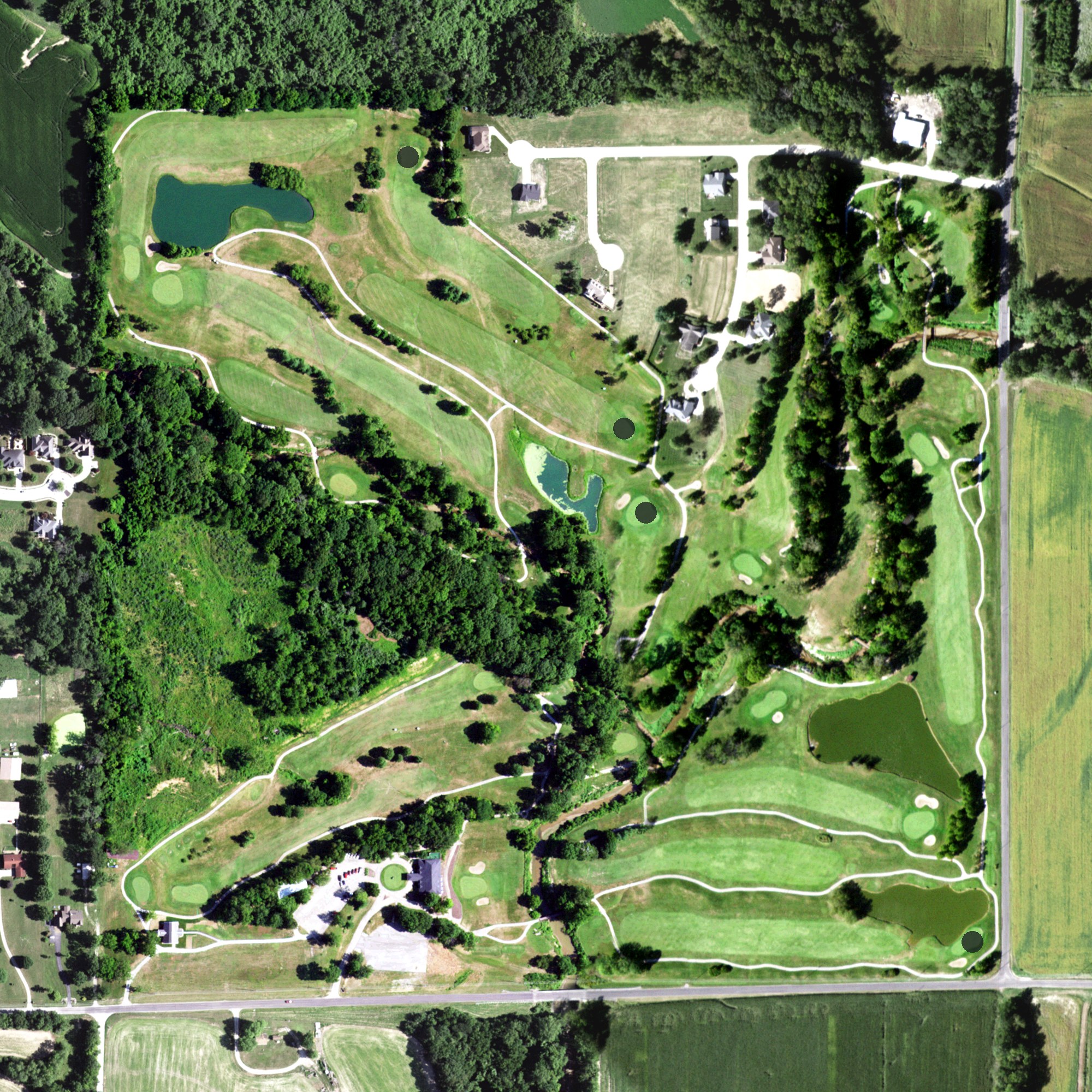 Aerial view of The Woodlands Golf Club, IL