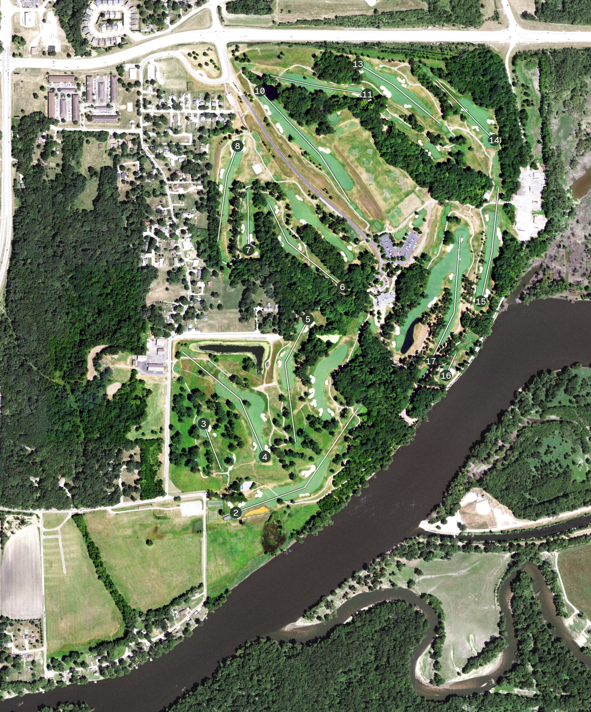 Aerial view of TPC Deere Run, IL
