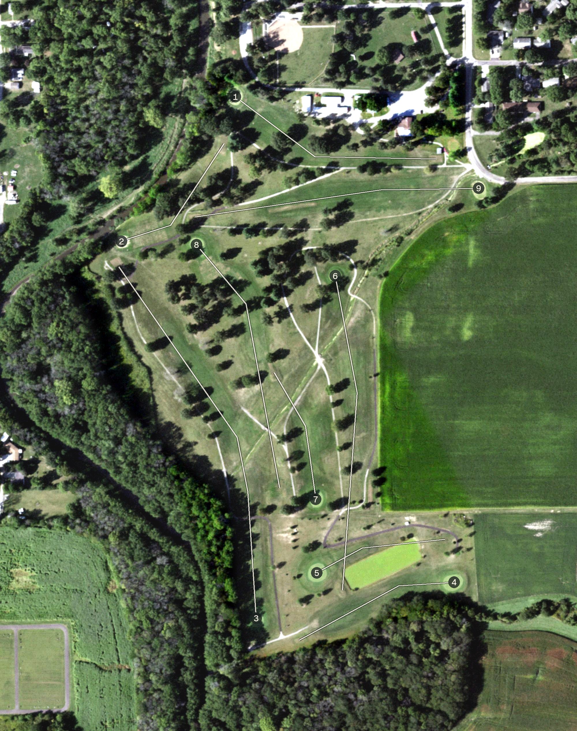 Aerial view of Tri-City Country Club, IL