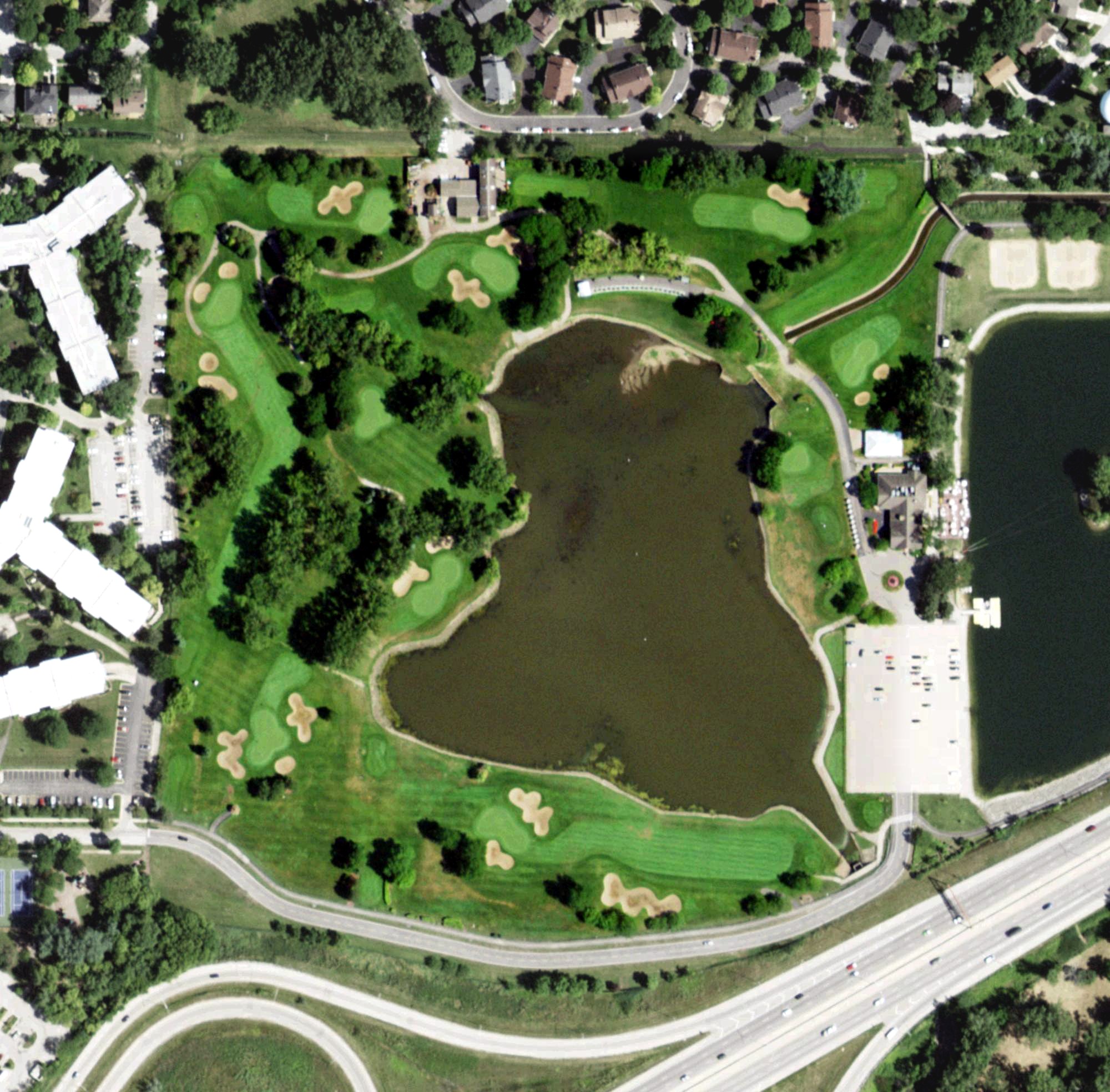 Aerial view of Twin Lakes Golf Course, IL