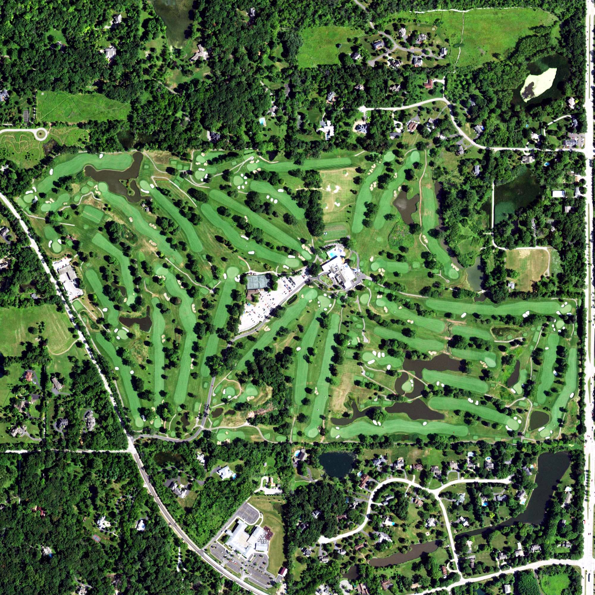 Aerial view of Twin Orchards Country Club, IL