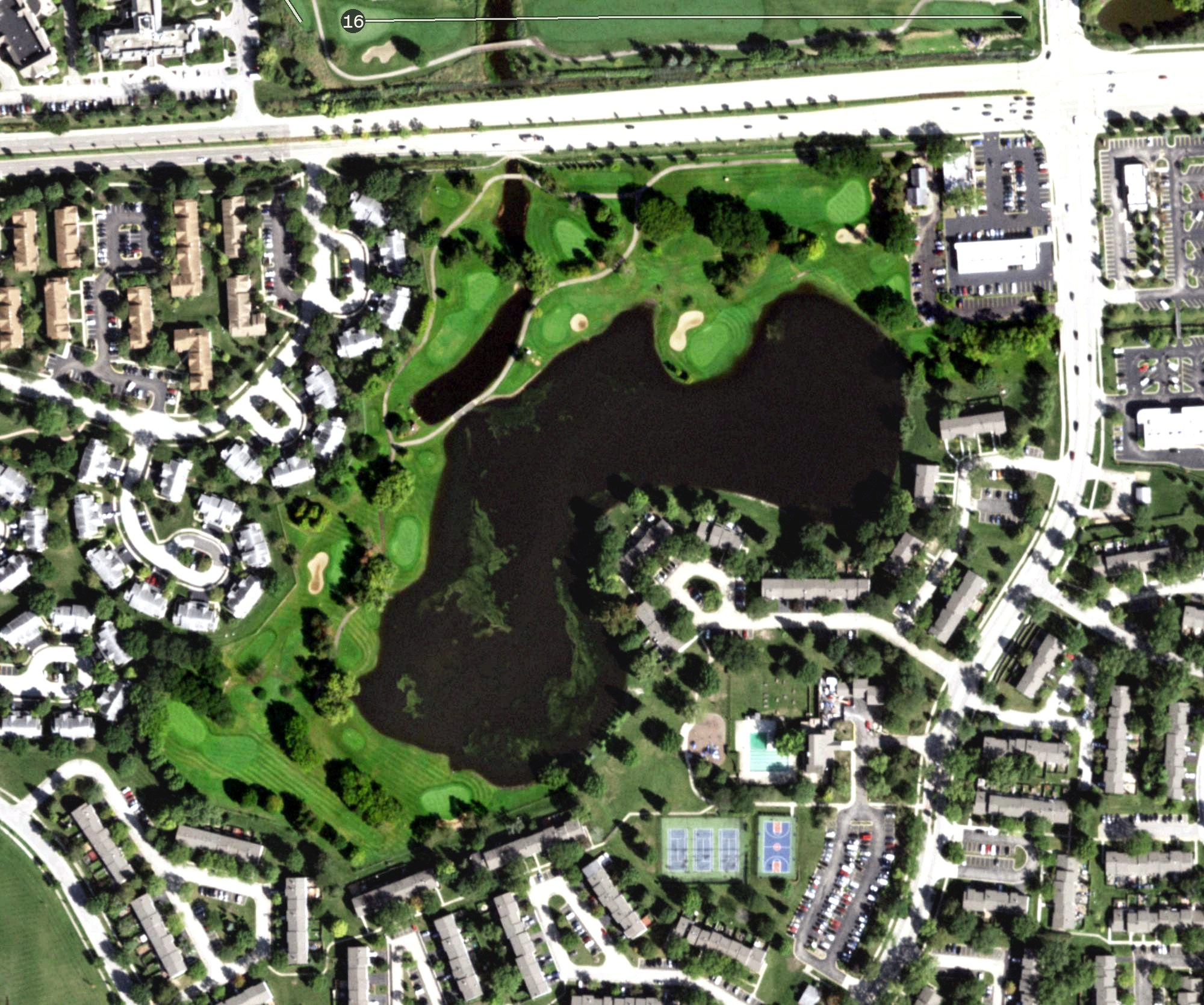 Aerial view of Walnut Greens Golf Course, IL
