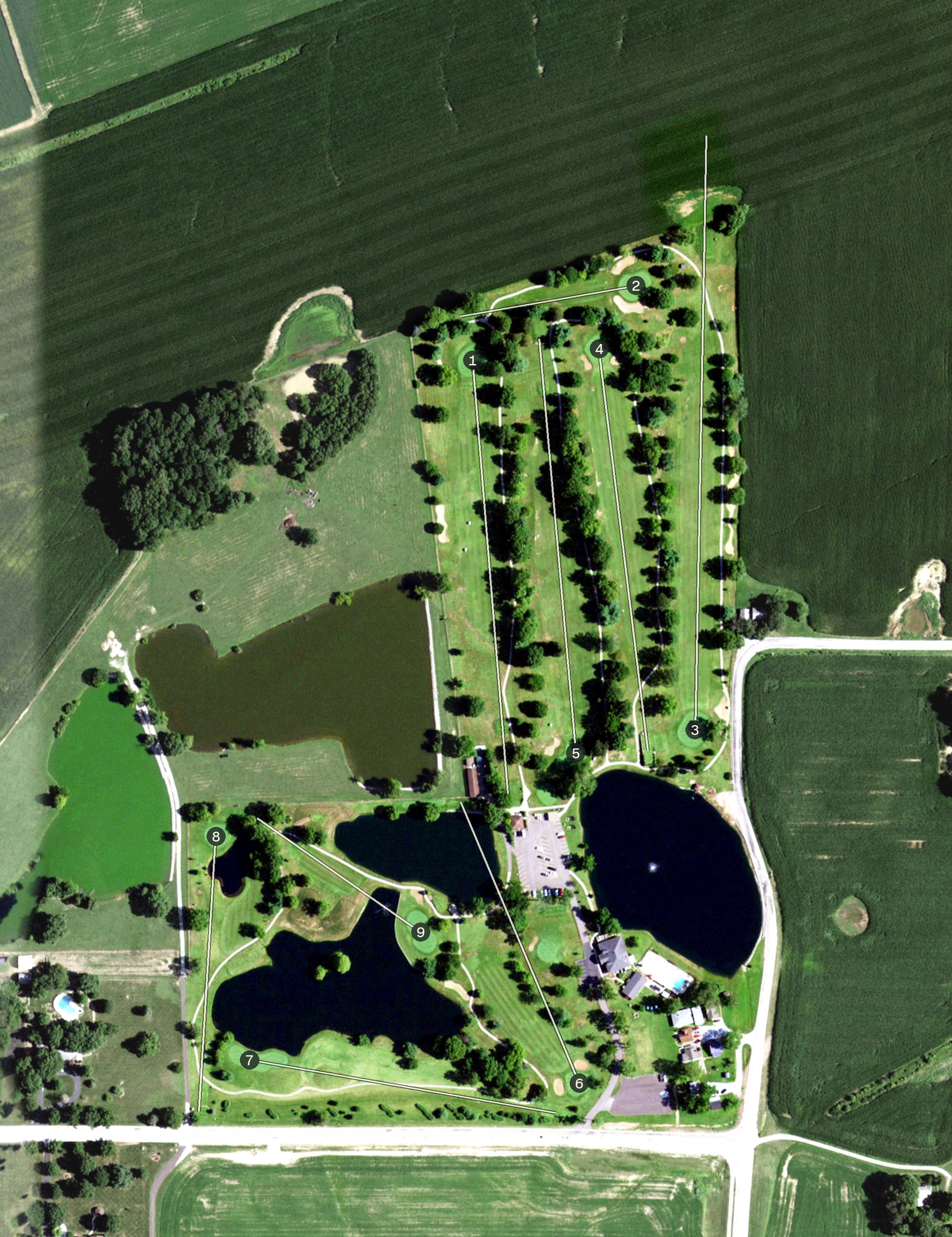 Aerial view of Waterloo Country Club, IL
