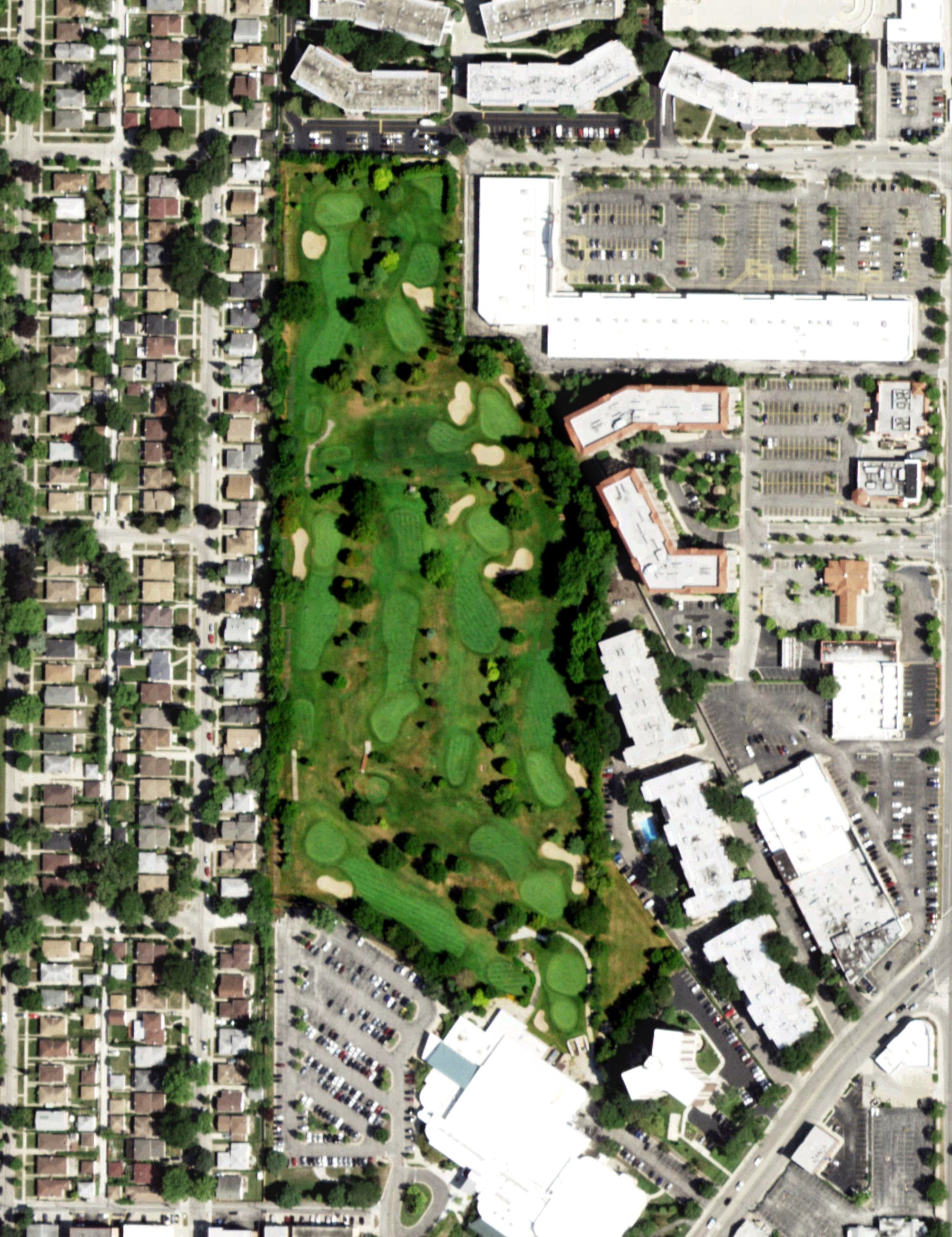 Aerial view of Weber Park Golf Course, IL