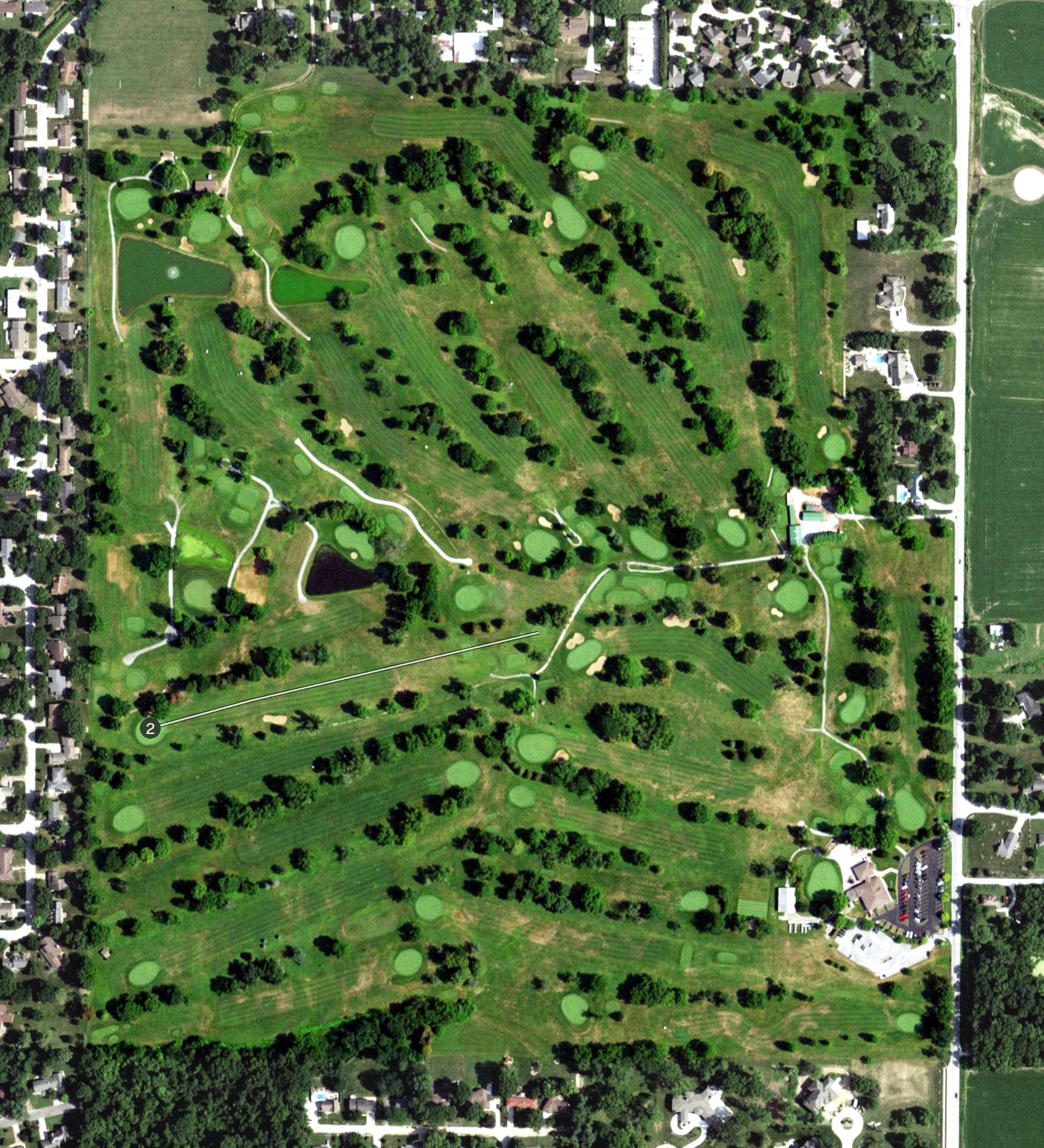 Aerial view of Westview Golf Course, IL