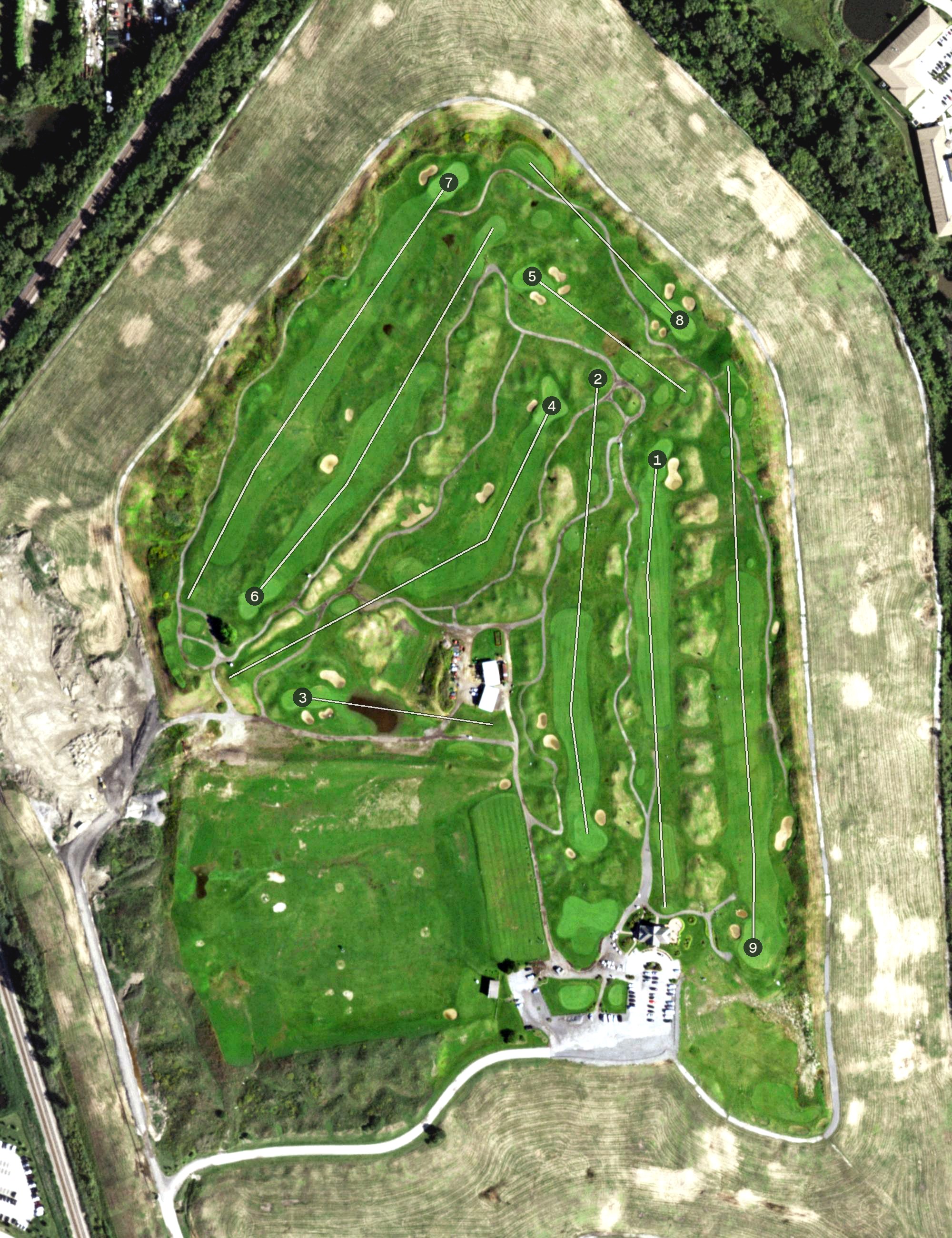 Aerial view of Willowhill Golf Course, IL