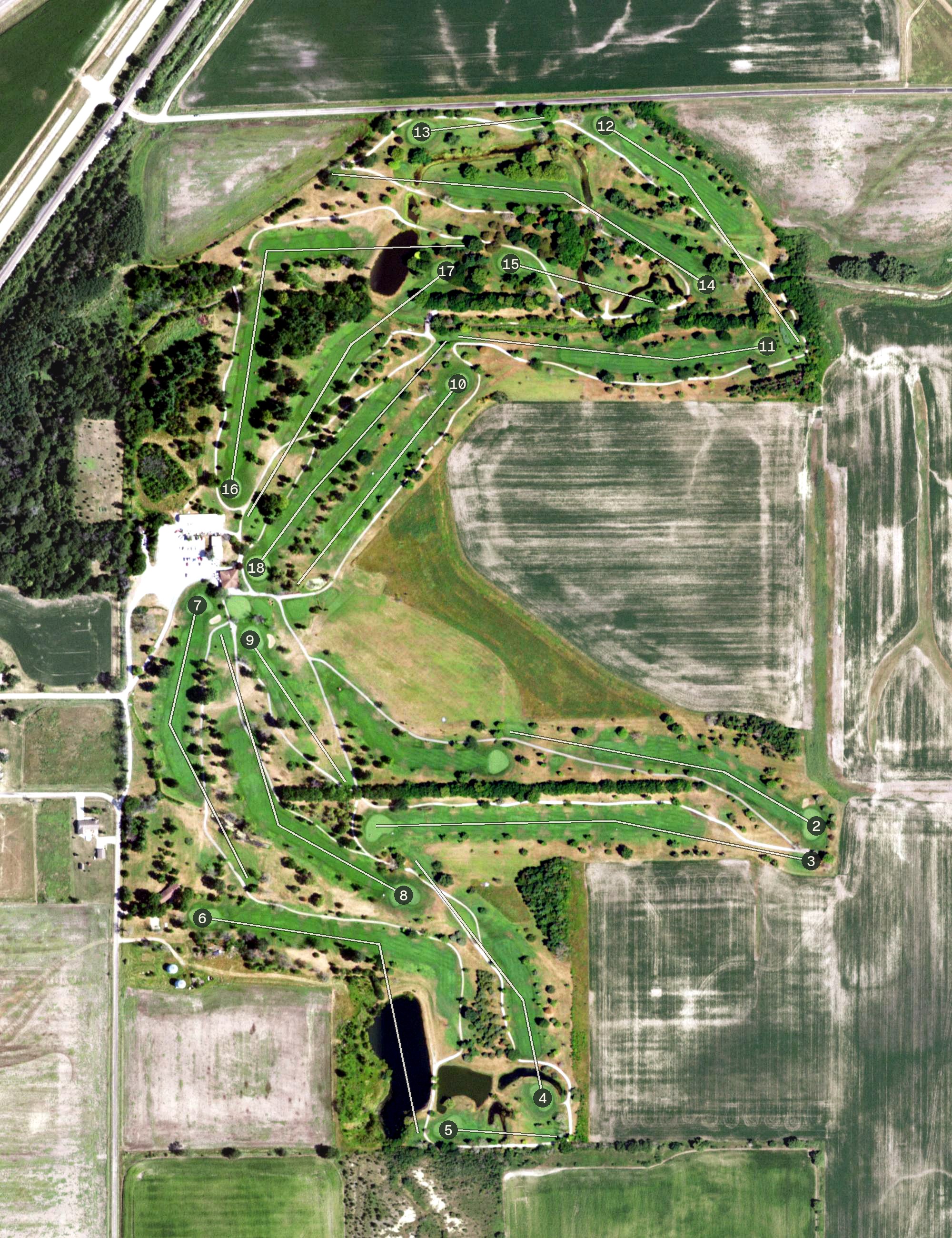 Aerial view of Wolf Creek Golf Club, IL